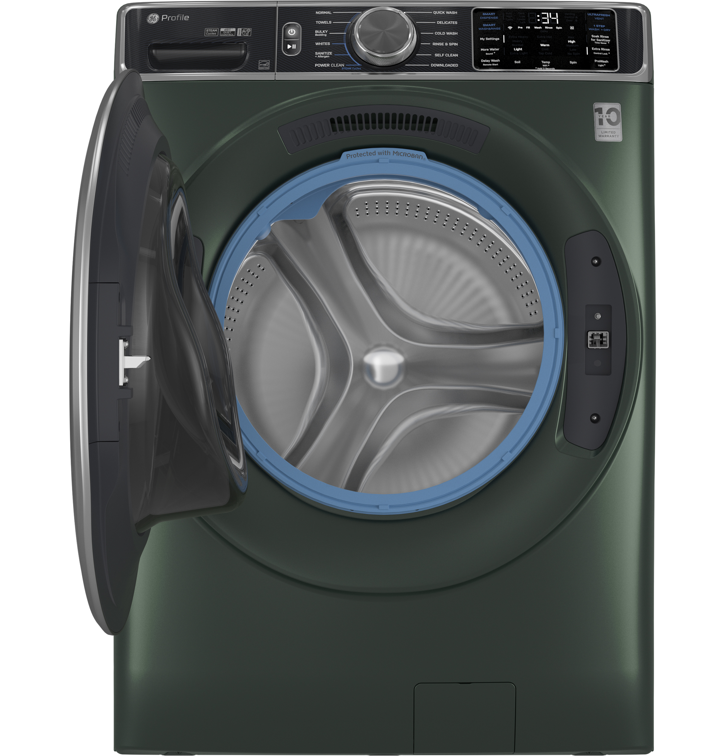 5.5 cu. ft. Capacity Smart Front Load Steam Washer with UltraFresh Vent System+ and Smart Wash & Smart Rinse PFW955SPWGN