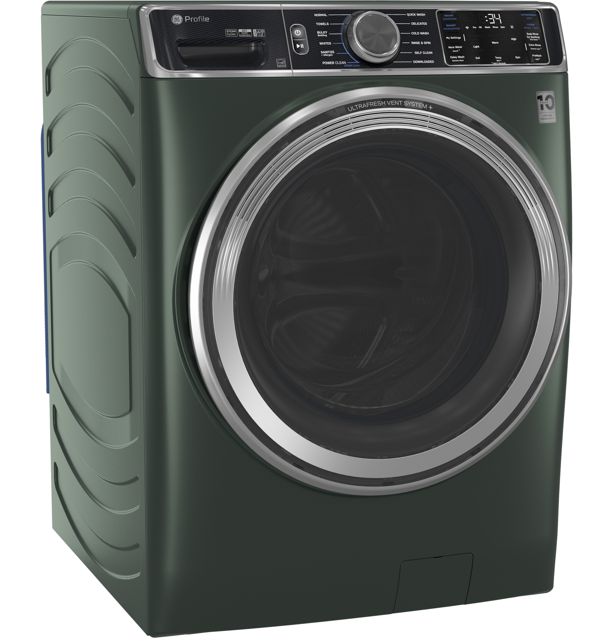 5.5 cu. ft. Capacity Smart Front Load Steam Washer with UltraFresh Vent System+ and Smart Wash & Smart Rinse PFW955SPWGN