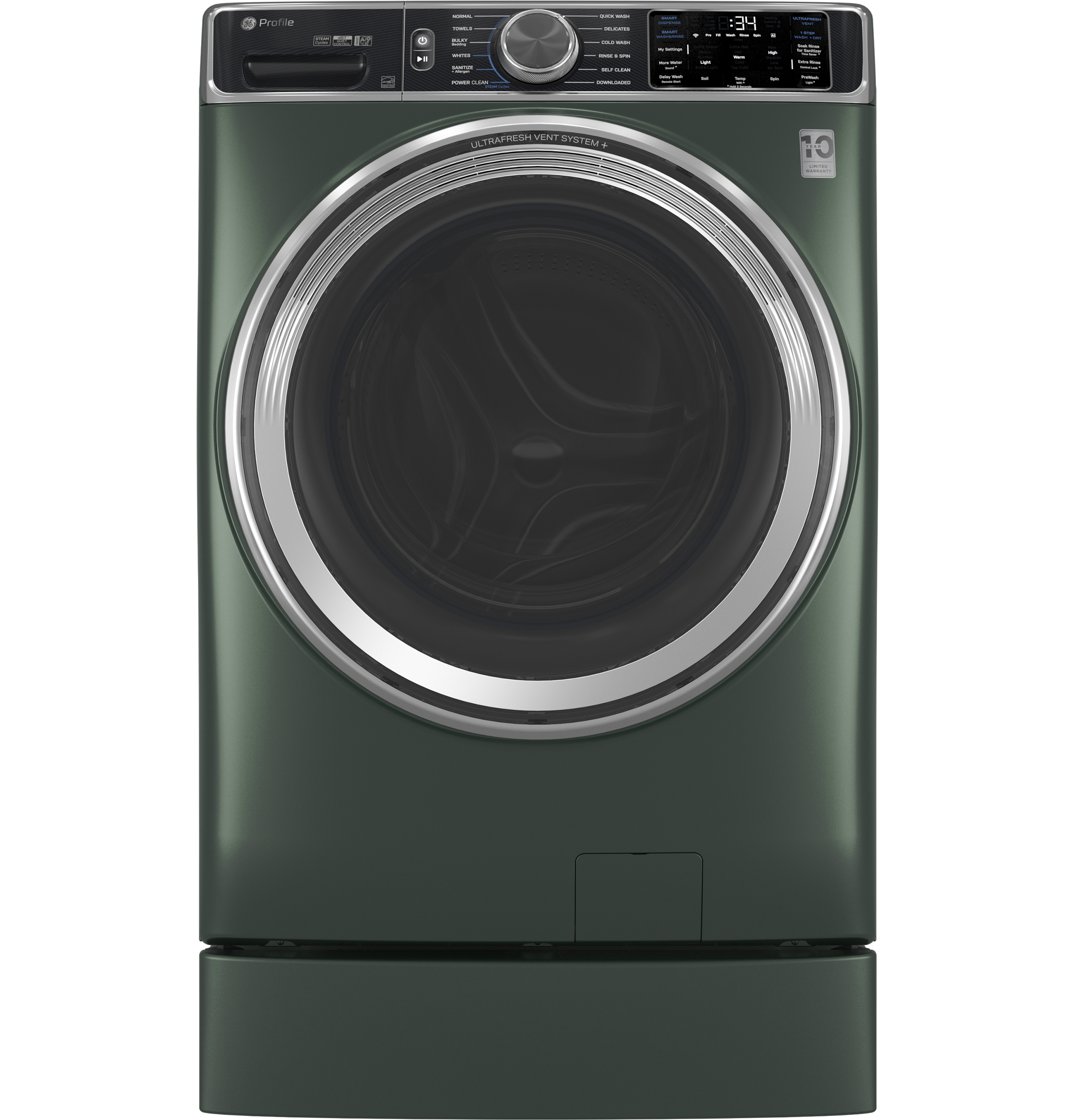5.5 cu. ft. Capacity Smart Front Load Steam Washer with UltraFresh Vent System+ and Smart Wash & Smart Rinse PFW955SPWGN