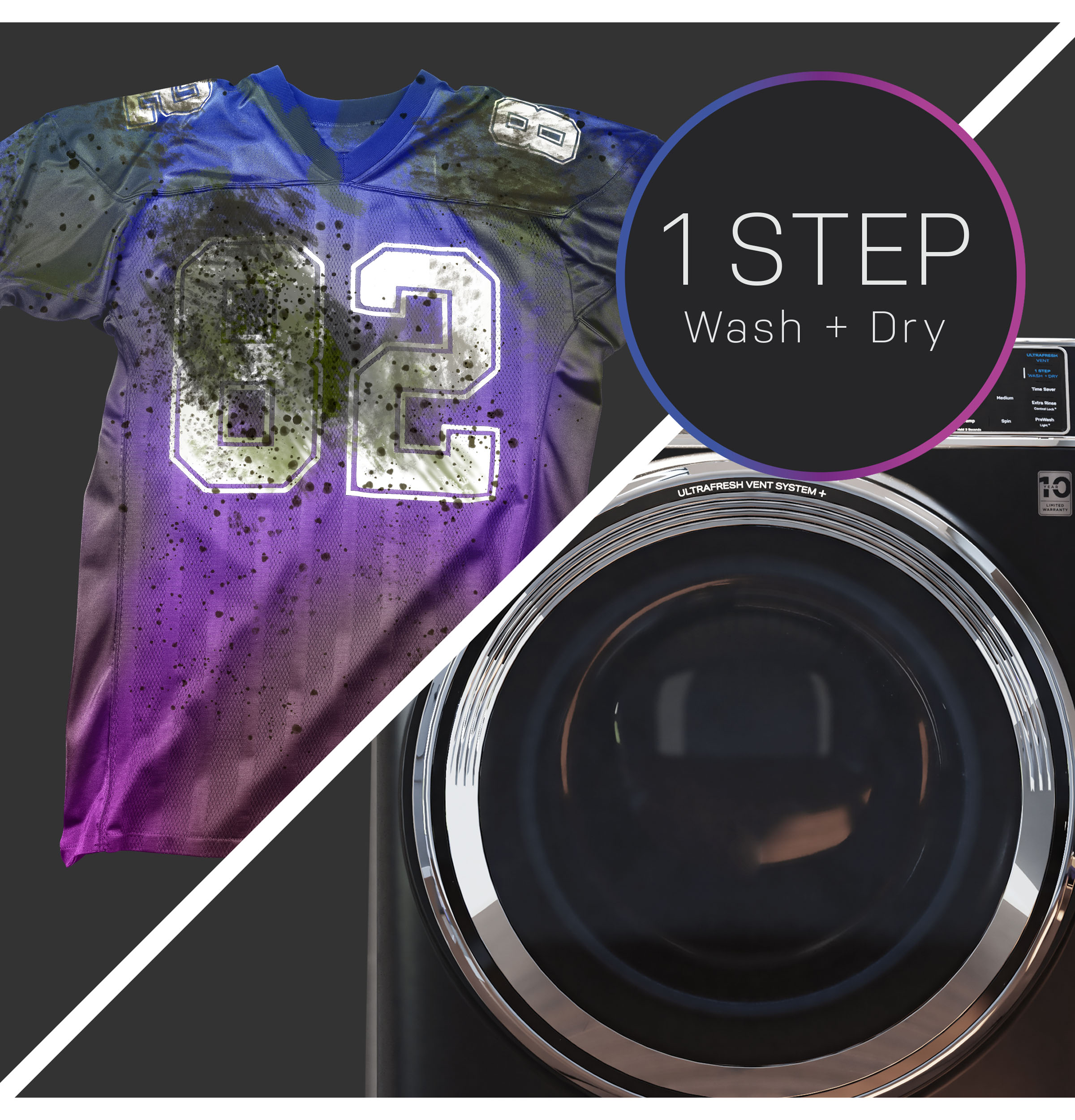 5.5 cu. ft. Capacity Smart Front Load Steam Washer with UltraFresh Vent System+ and Smart Wash & Smart Rinse PFW955SPWGN