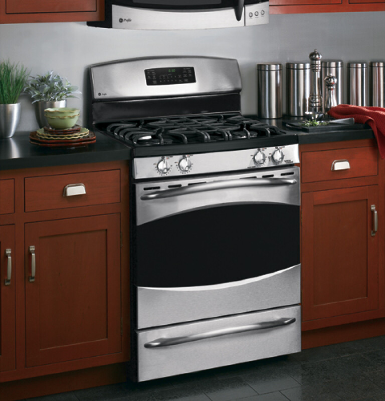 GE Profile Free-Standing Self-Clean Gas Range Stainless Steel PGB900SEMSS Picture 1