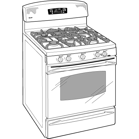 30" Free-Standing Self Clean Gas Range with Warming Drawer PGB908DEMWW