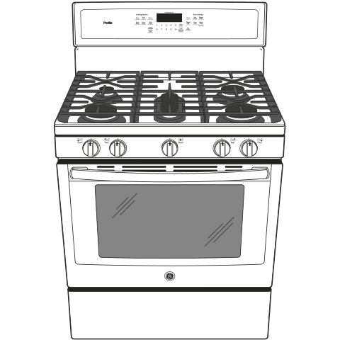 Series 30" Free-Standing Gas Convection Range PGB911DEJBB
