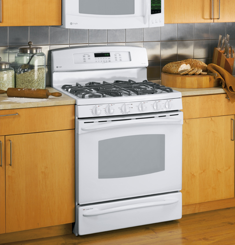30" Free-Standing Gas Range with Baking Drawer PGB918DEMWW
