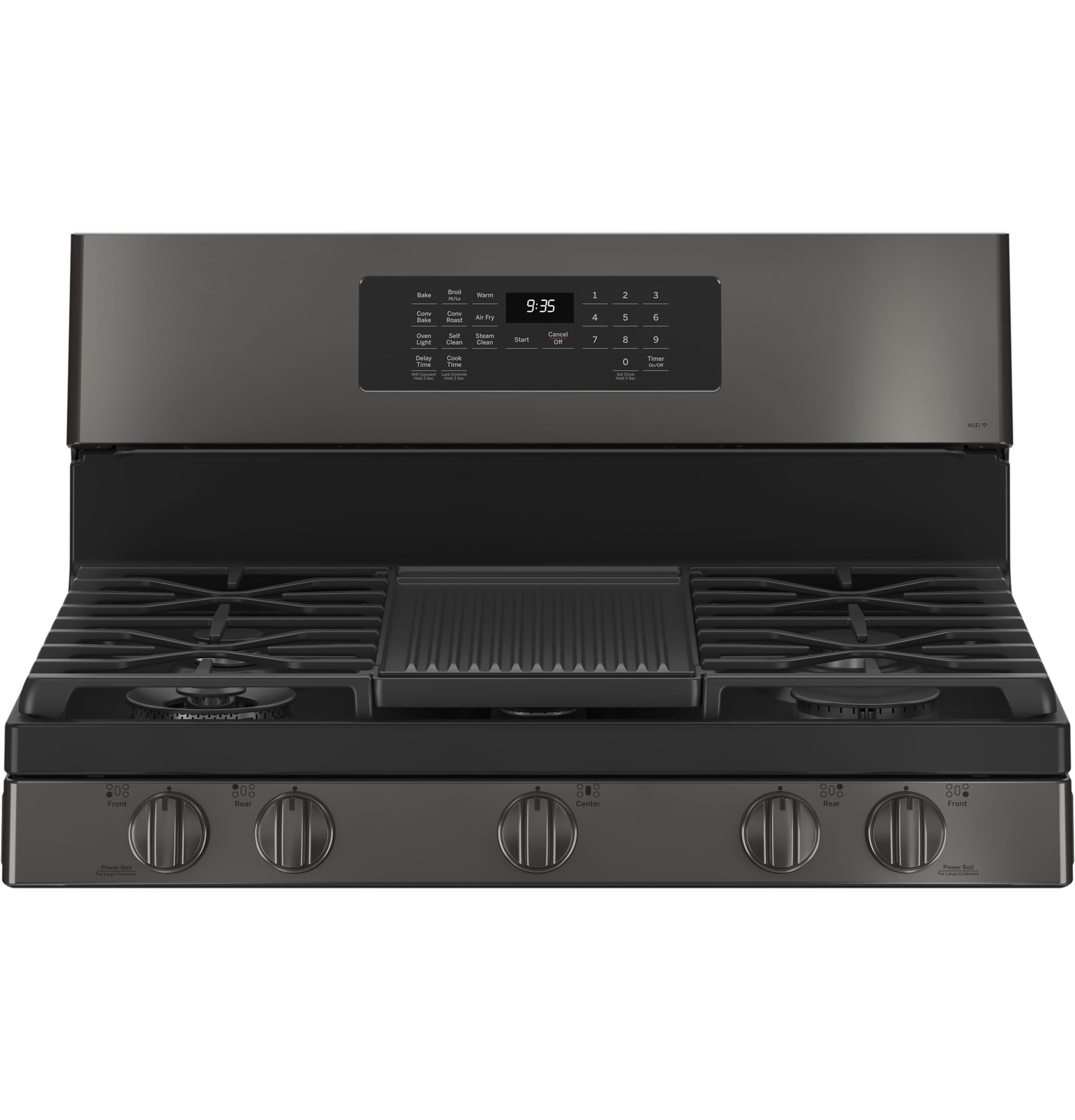 Smart 30" Free-Standing Self Clean Gas Range with No Preheat Air Fry PGB935BPTS