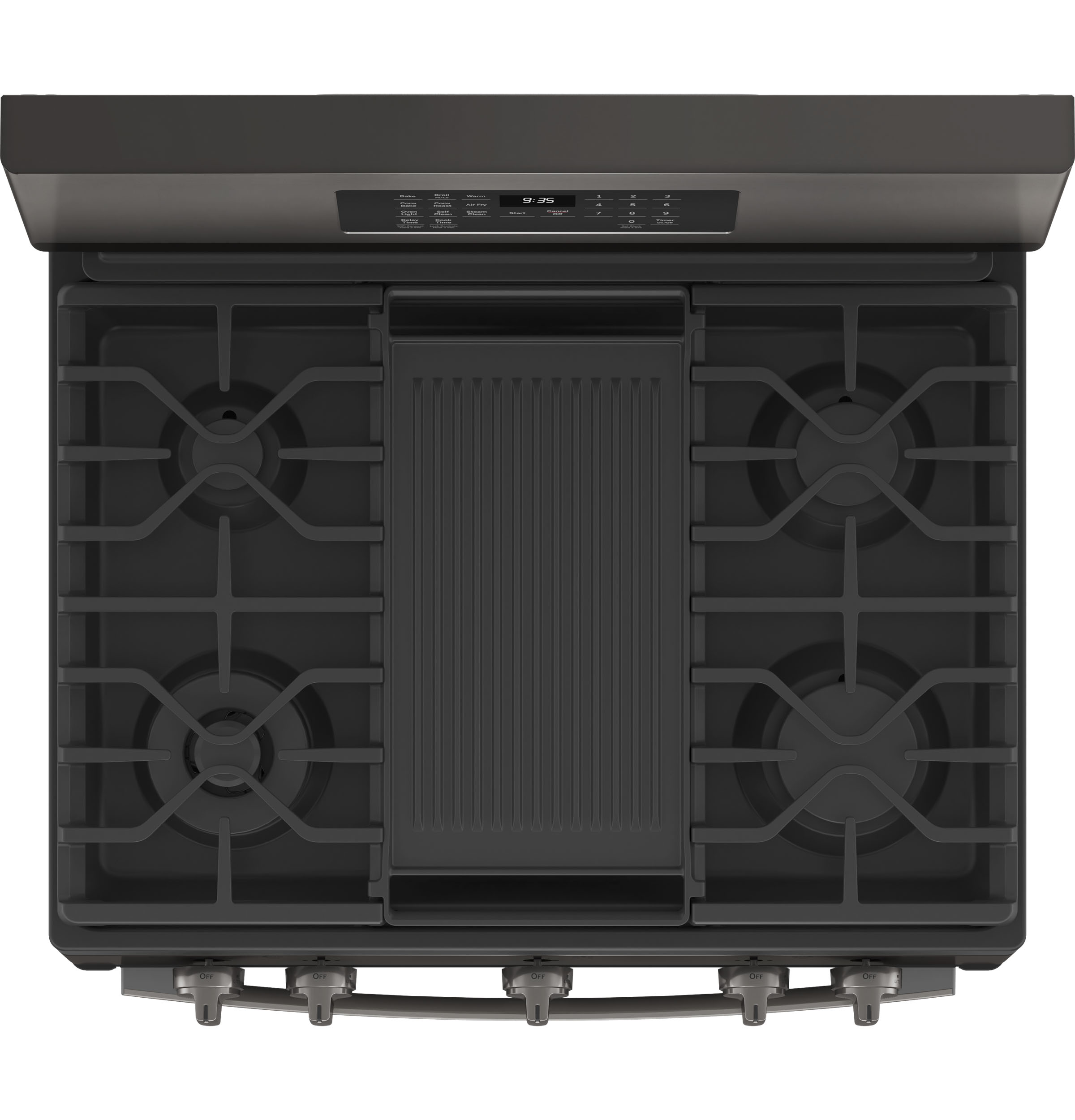 Smart 30" Free-Standing Self Clean Gas Range with No Preheat Air Fry PGB935BPTS