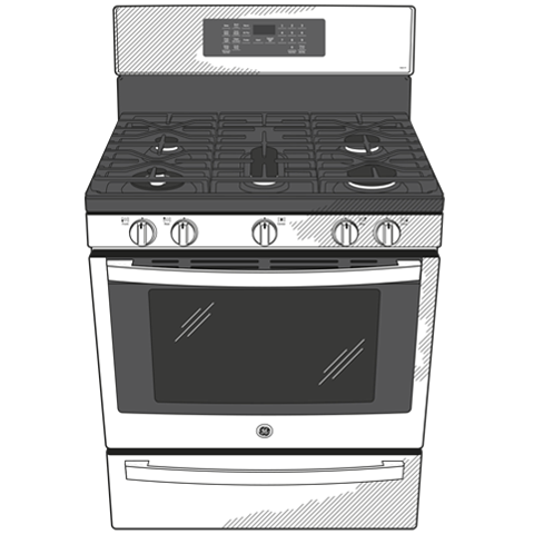 Smart 30" Free-Standing Self Clean Gas Range with No Preheat Air Fry PGB935BPTS