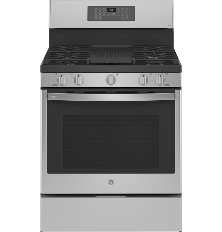 GE Profile Smart 30" Free-Standing Self Clean Gas Fingerprint Resistant Range with No Preheat Air Fry Stainless Steel PGB935YPFS Picture 1