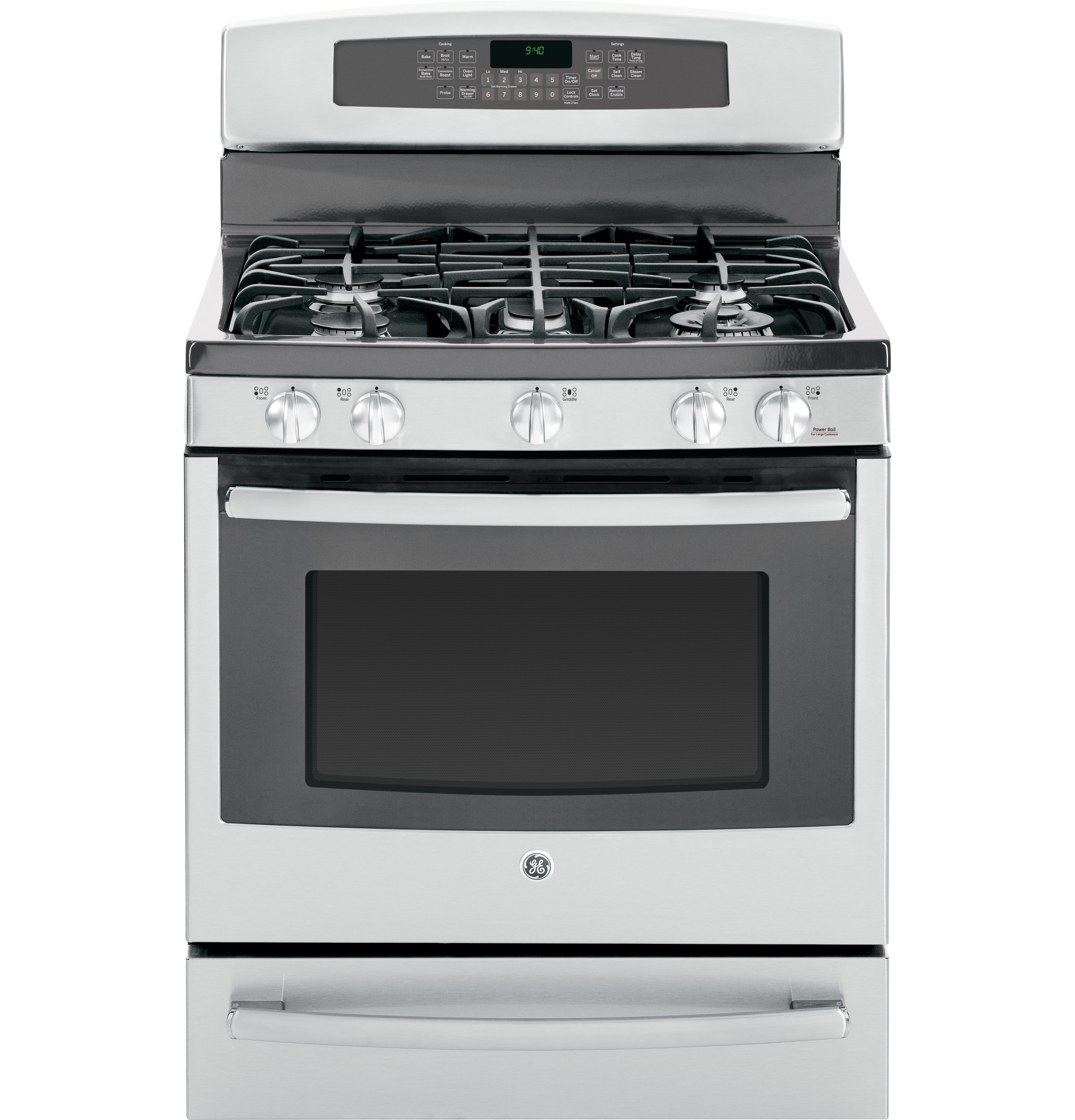 Series 30" Free-Standing Self Clean Gas Range with Warming Drawer PGB940SEHSS