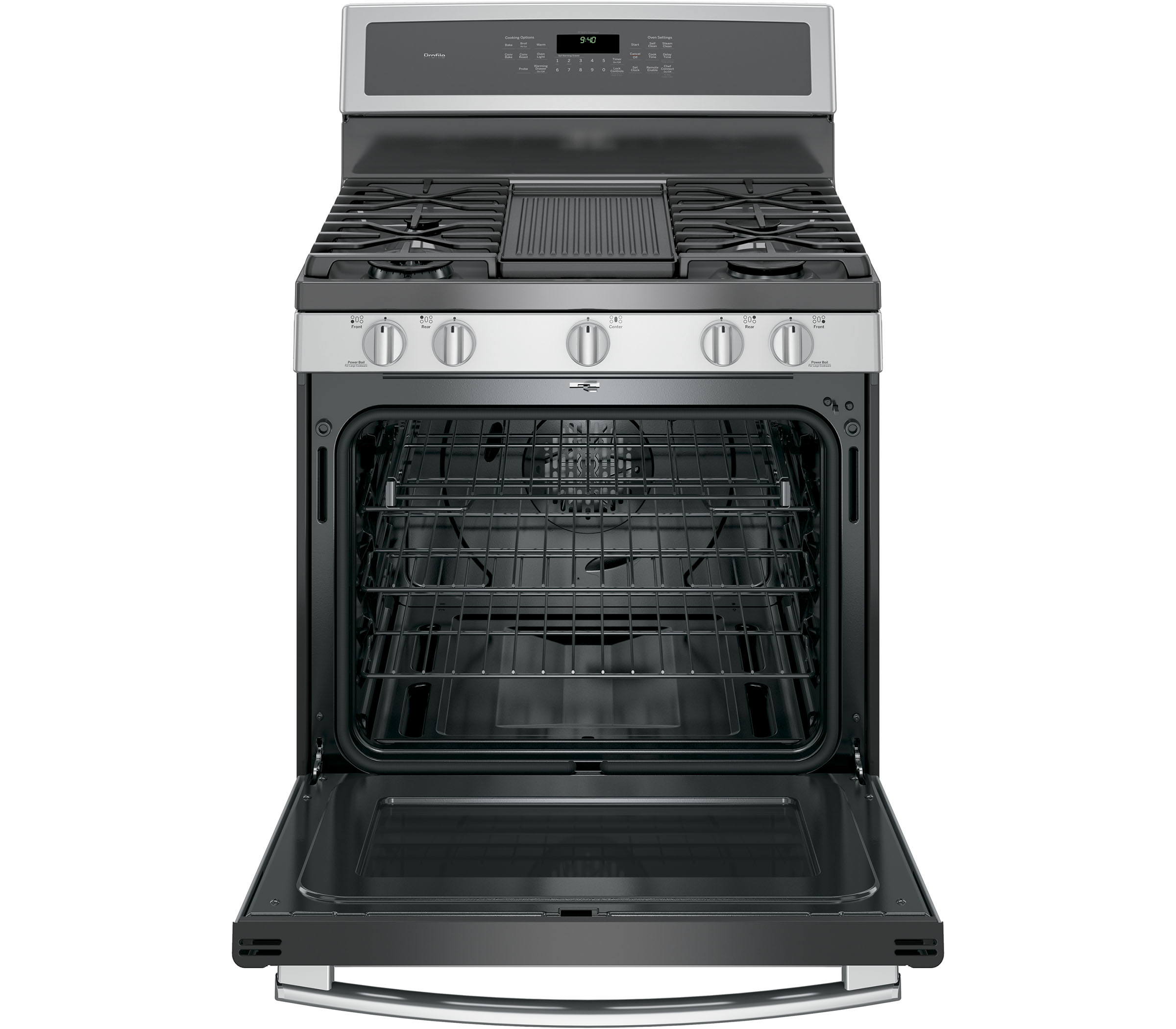 30" Smart Free-Standing Gas Convection Range with Warming Drawer PGB940SEJSS