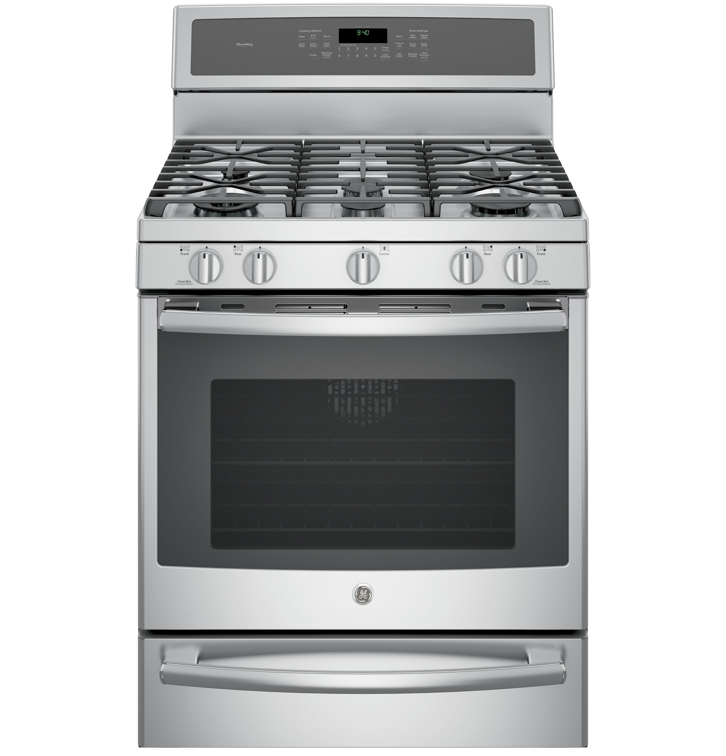 Series 30" Free-Standing Gas Convection Range with Warming Drawer PGB940ZEJSS