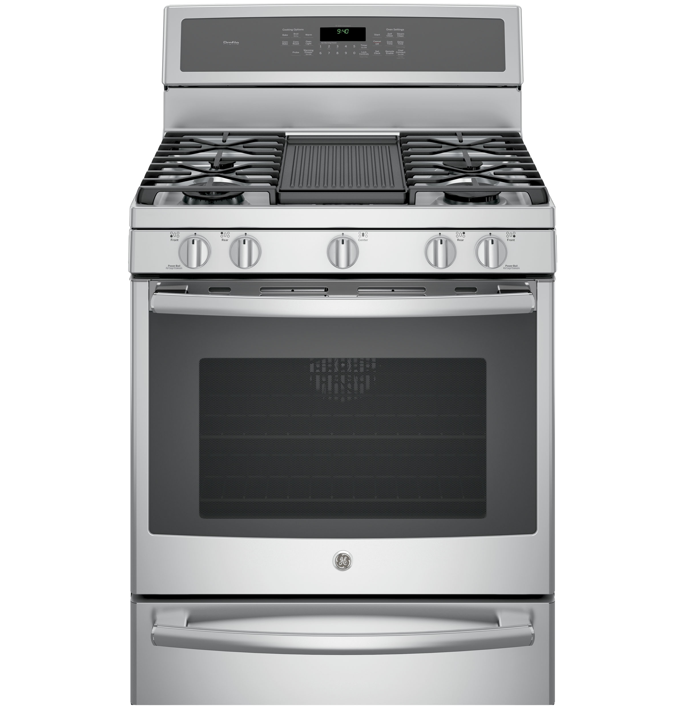 Series 30" Free-Standing Gas Convection Range with Warming Drawer PGB940ZEJSS