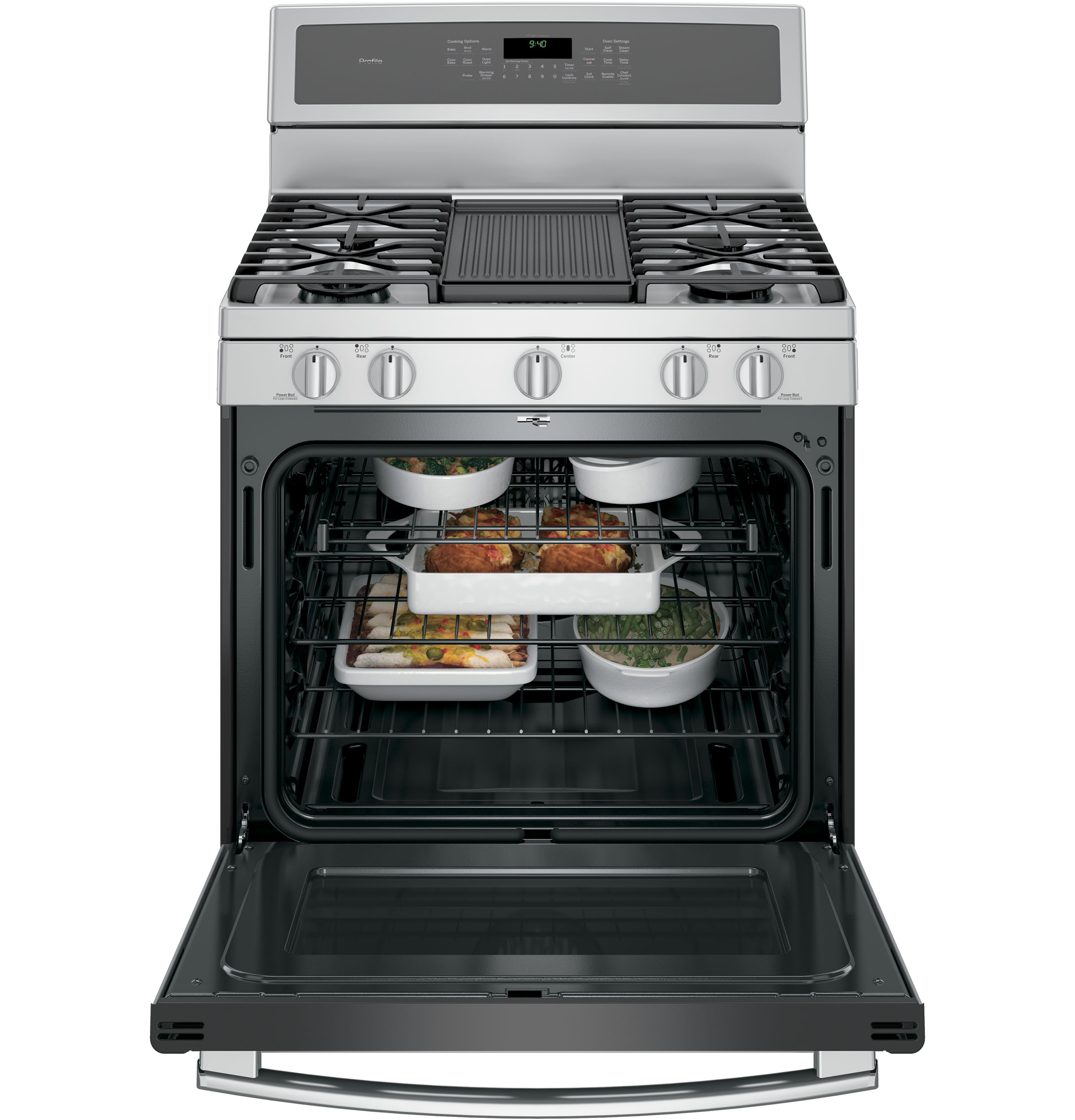 Series 30" Free-Standing Gas Convection Range with Warming Drawer PGB940ZEJSS