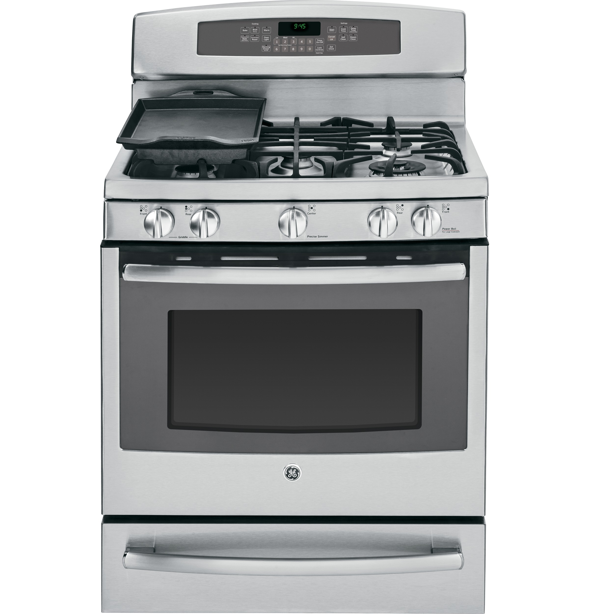 Series 30" Free-Standing Self Clean Gas Range with Warming Drawer PGB945SEFSS