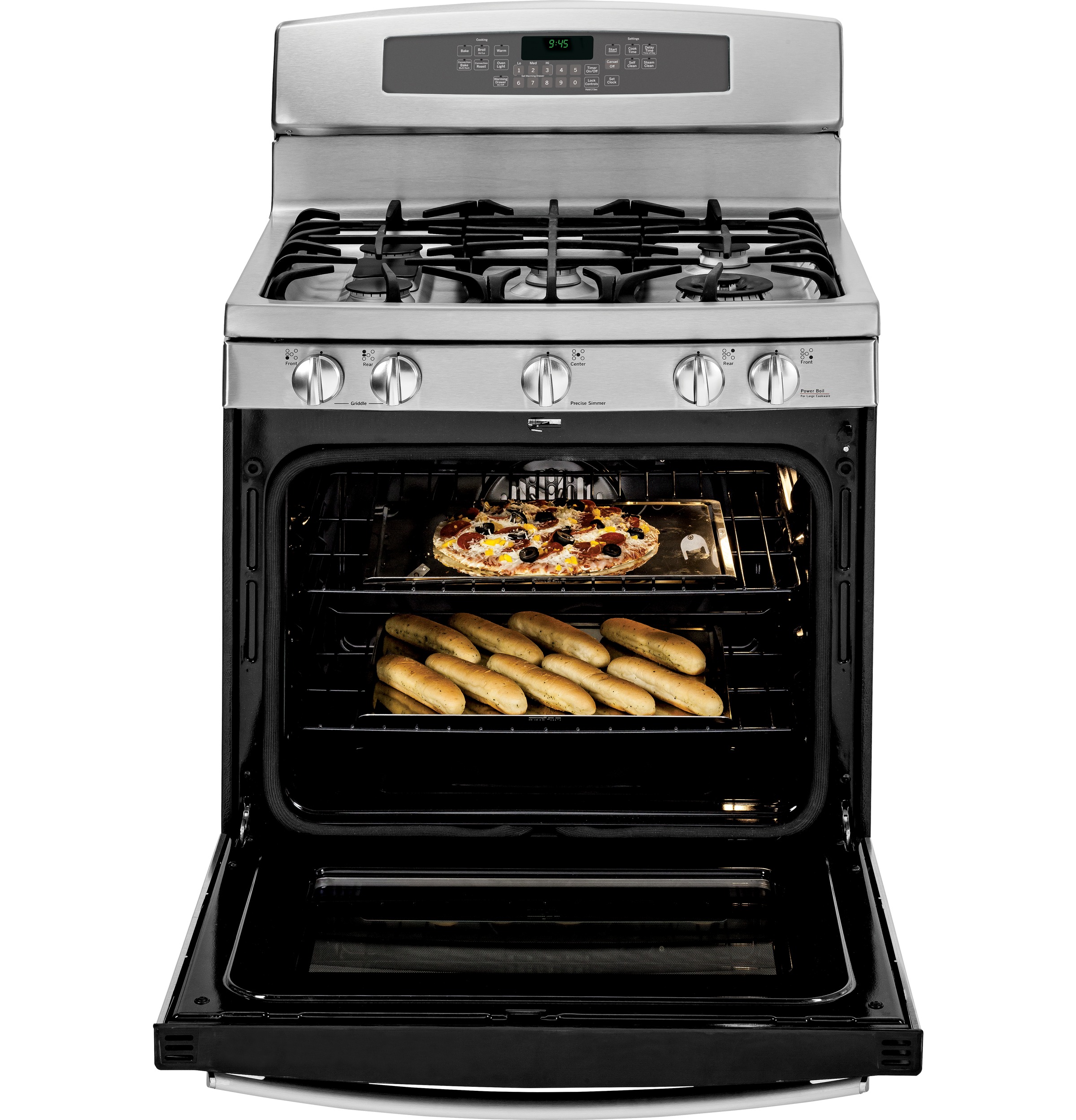 Series 30" Free-Standing Self Clean Gas Range with Warming Drawer PGB945SEFSS