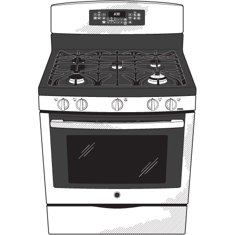 Series 30" Free-Standing Self Clean Gas Range with Warming Drawer PGB945SEFSS