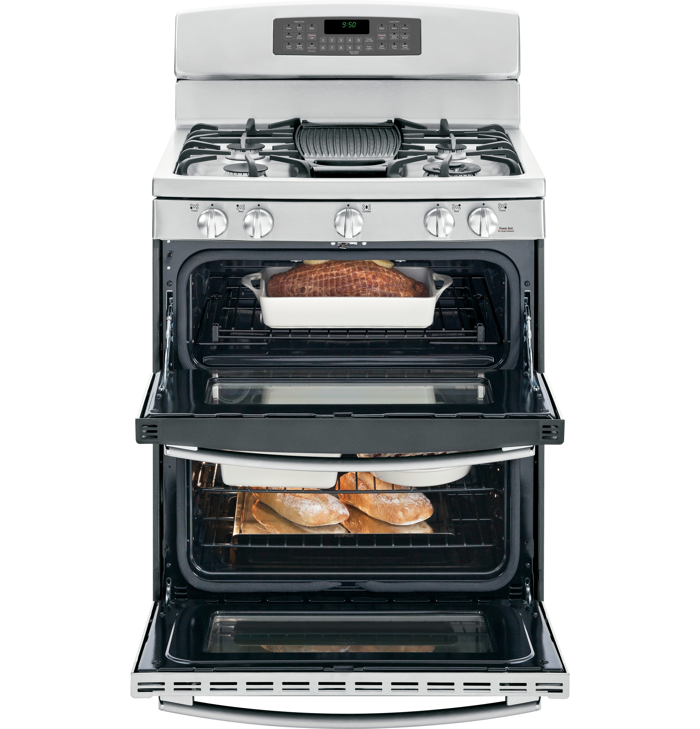 Series 30" Free-Standing Gas Double Oven with Convection Range PGB950SEFSS