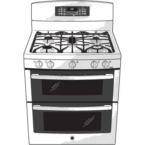 Series 30" Free-Standing Gas Double Oven with Convection Range PGB950SEFSS