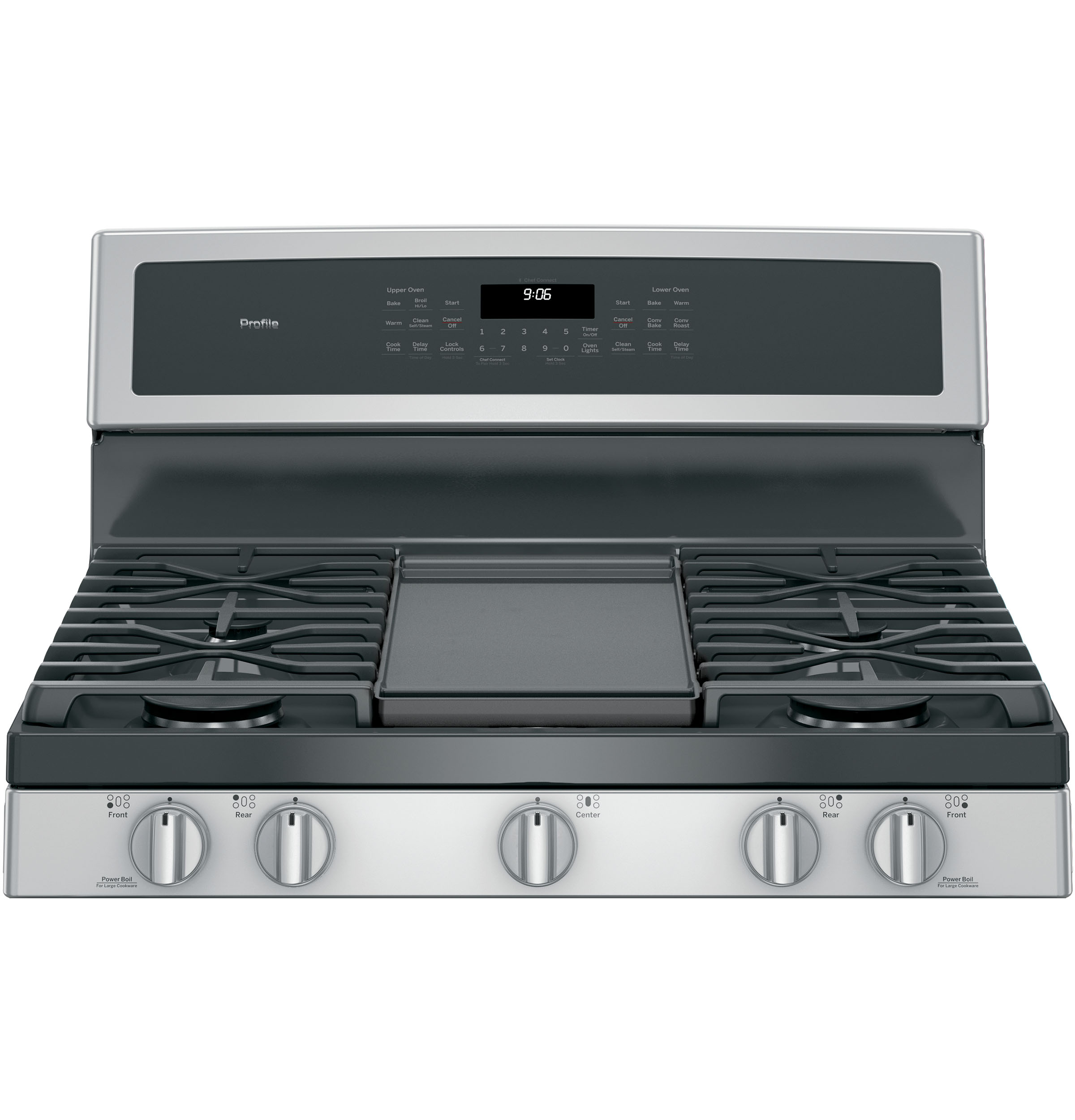 30" Free-Standing Gas Double Oven Convection Range PGB960SEJSS