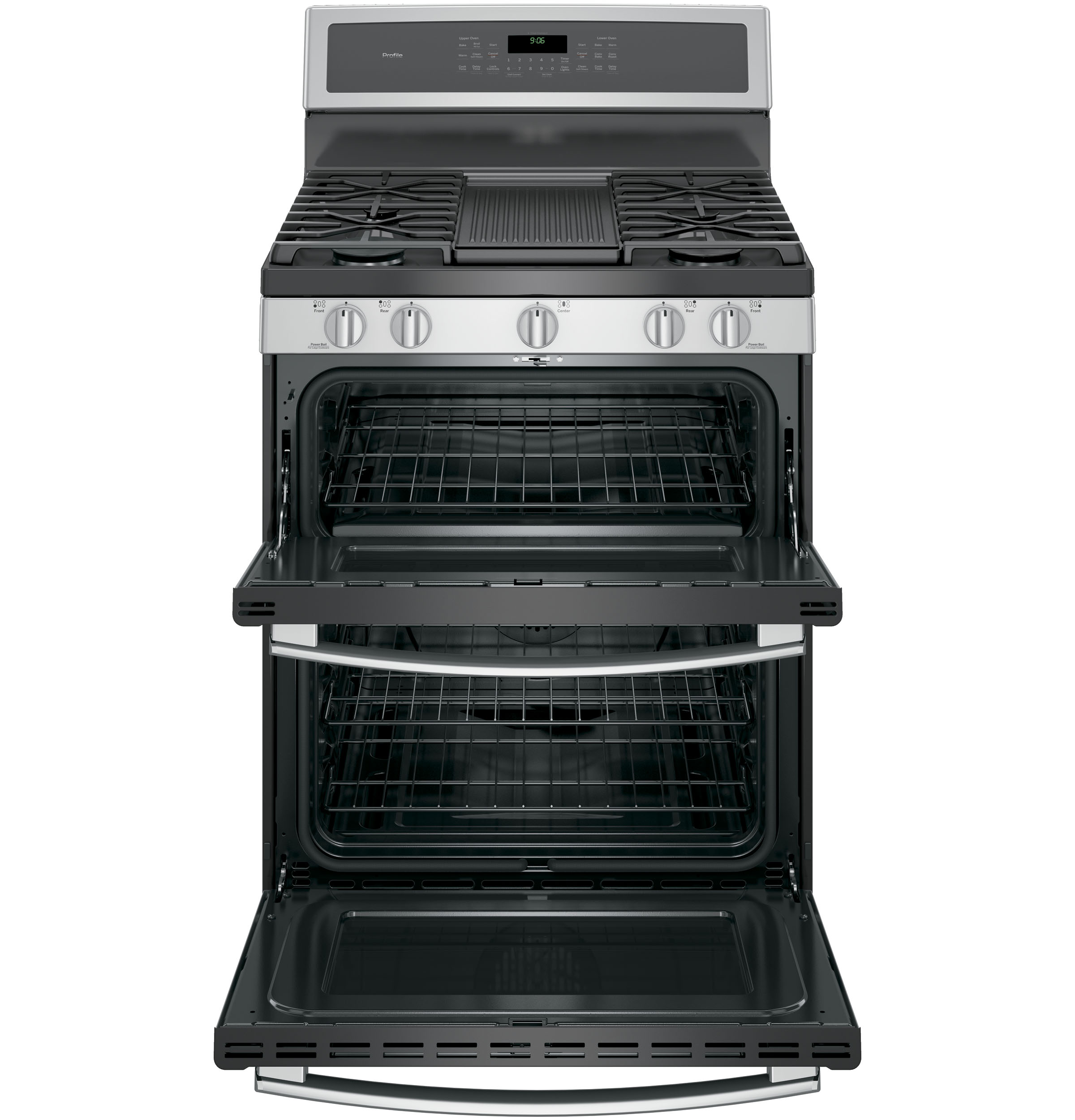 30" Free-Standing Gas Double Oven Convection Range PGB960SEJSS
