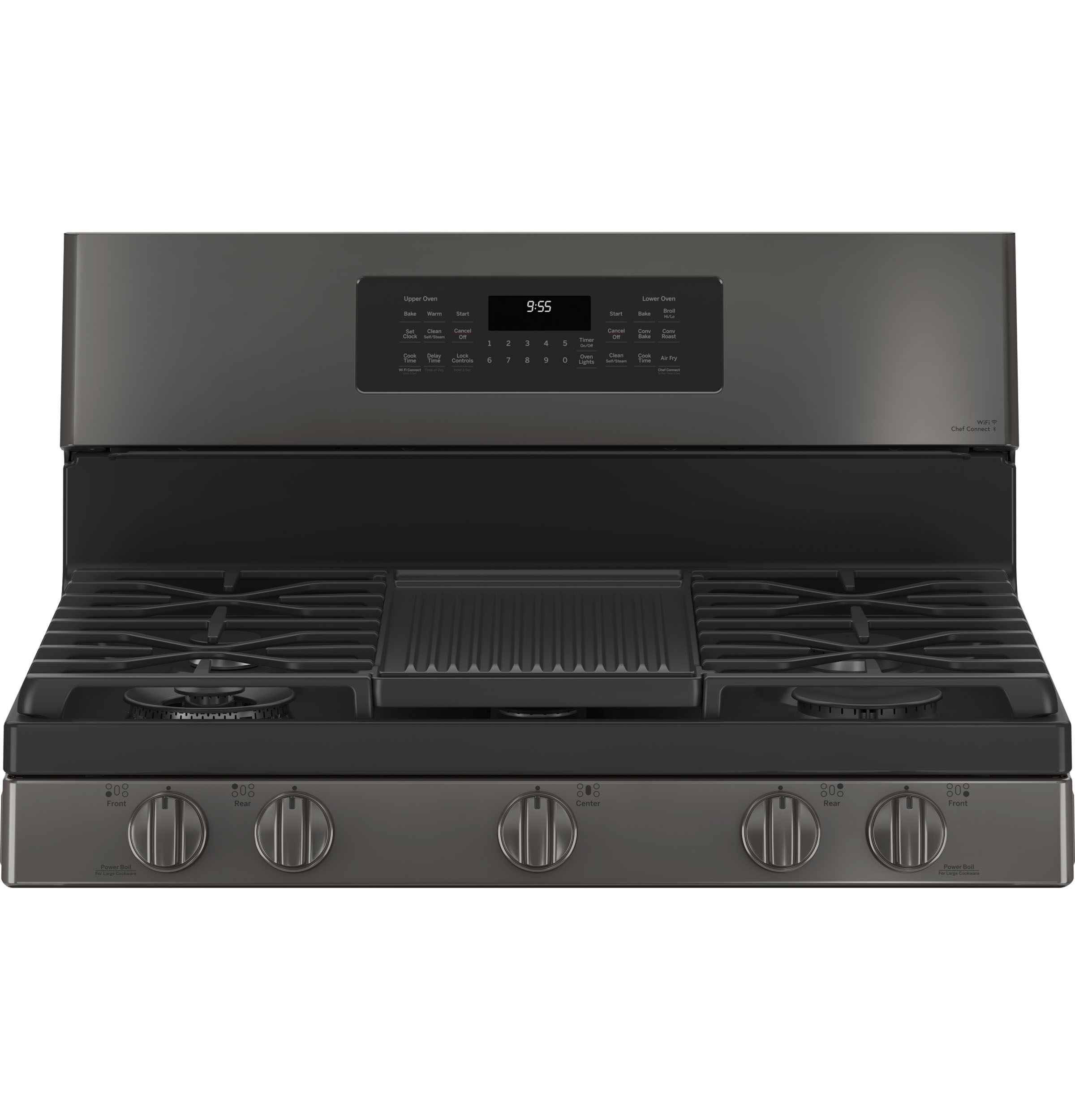 30" Free-Standing Gas Double Oven Convection Range with No Preheat Air Fry PGB965BPTS