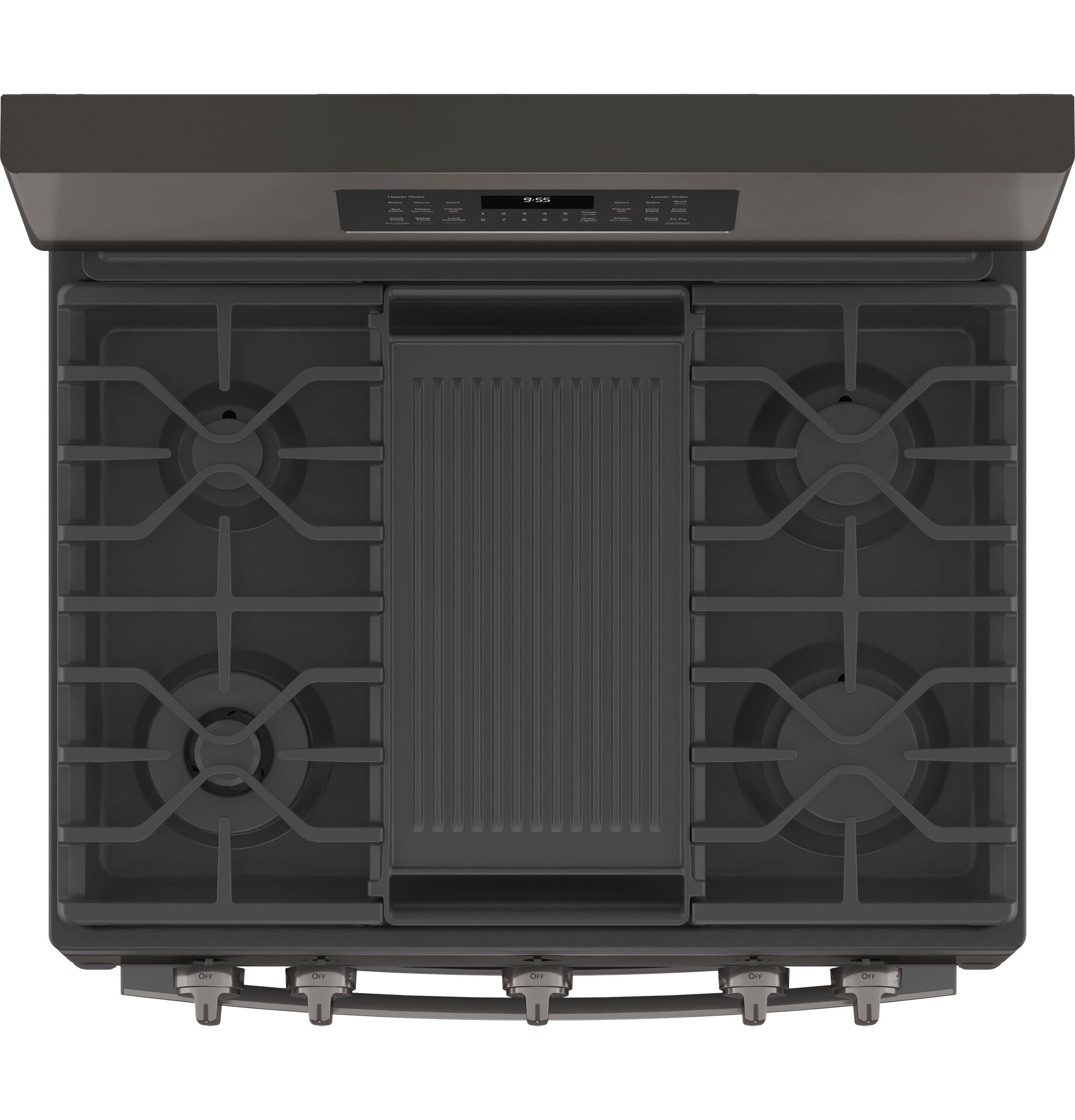 30" Free-Standing Gas Double Oven Convection Range with No Preheat Air Fry PGB965BPTS