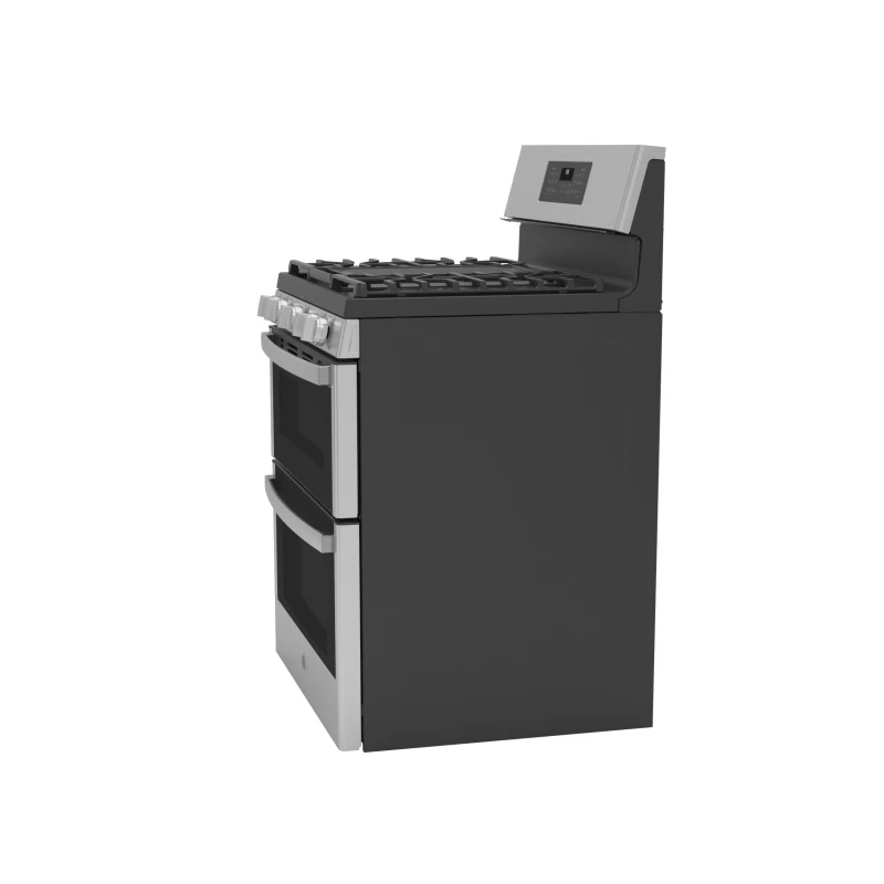 30" Free-Standing Gas Double Oven Convection Fingerprint Resistant Range with No Preheat Air Fry PGB965YPFS