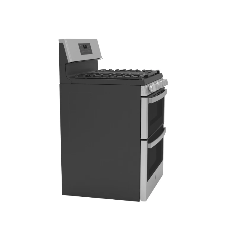 30" Free-Standing Gas Double Oven Convection Fingerprint Resistant Range with No Preheat Air Fry PGB965YPFS