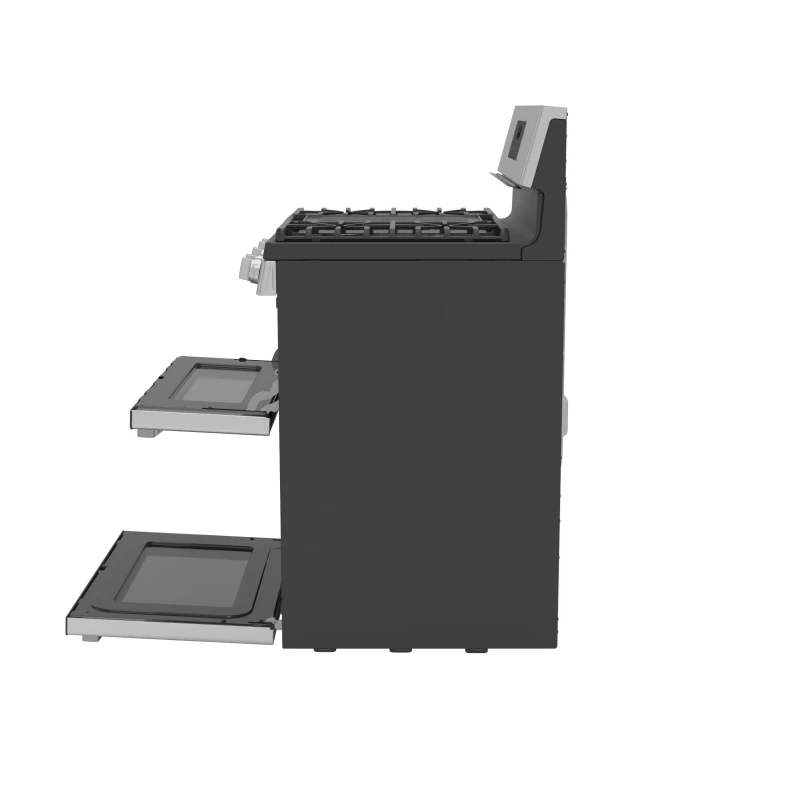 30" Free-Standing Gas Double Oven Convection Fingerprint Resistant Range with No Preheat Air Fry PGB965YPFS