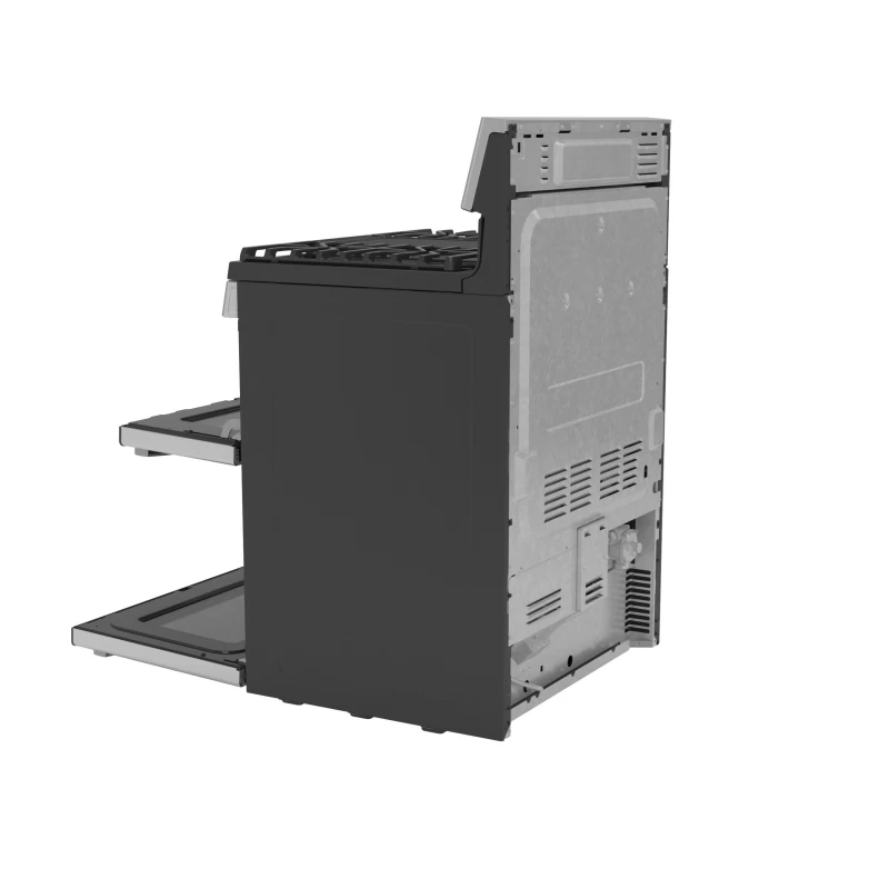 30" Free-Standing Gas Double Oven Convection Fingerprint Resistant Range with No Preheat Air Fry PGB965YPFS