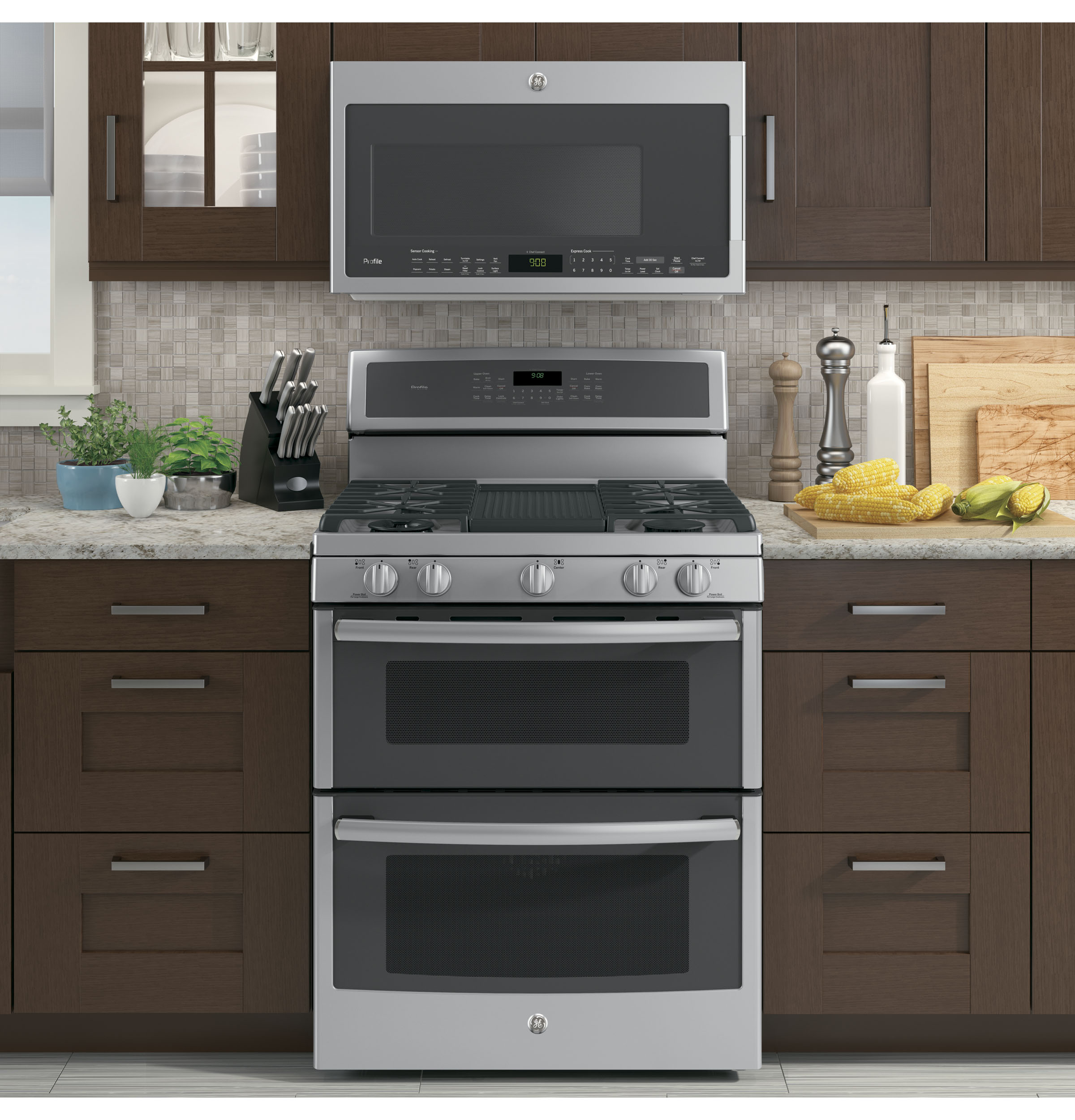 Series 30" Free-Standing Gas Double Oven Convection Range PGB980ZEJSS