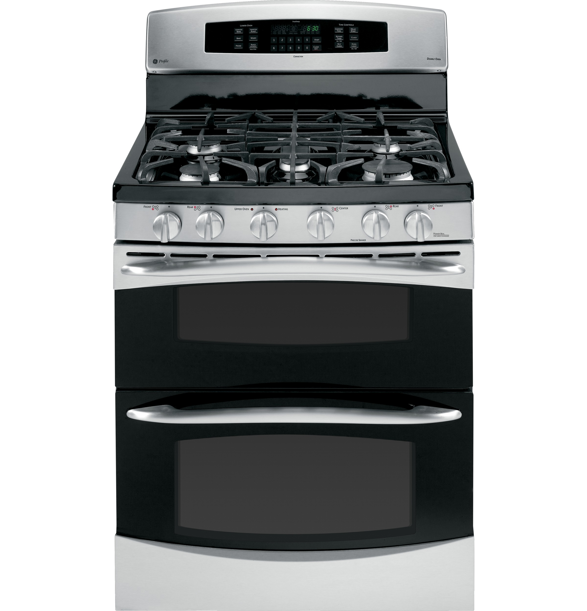 GE Profile 30" Free-Standing Gas Double Oven with Convection Range Stainless Steel Appearance PGB995SETSS Picture 1