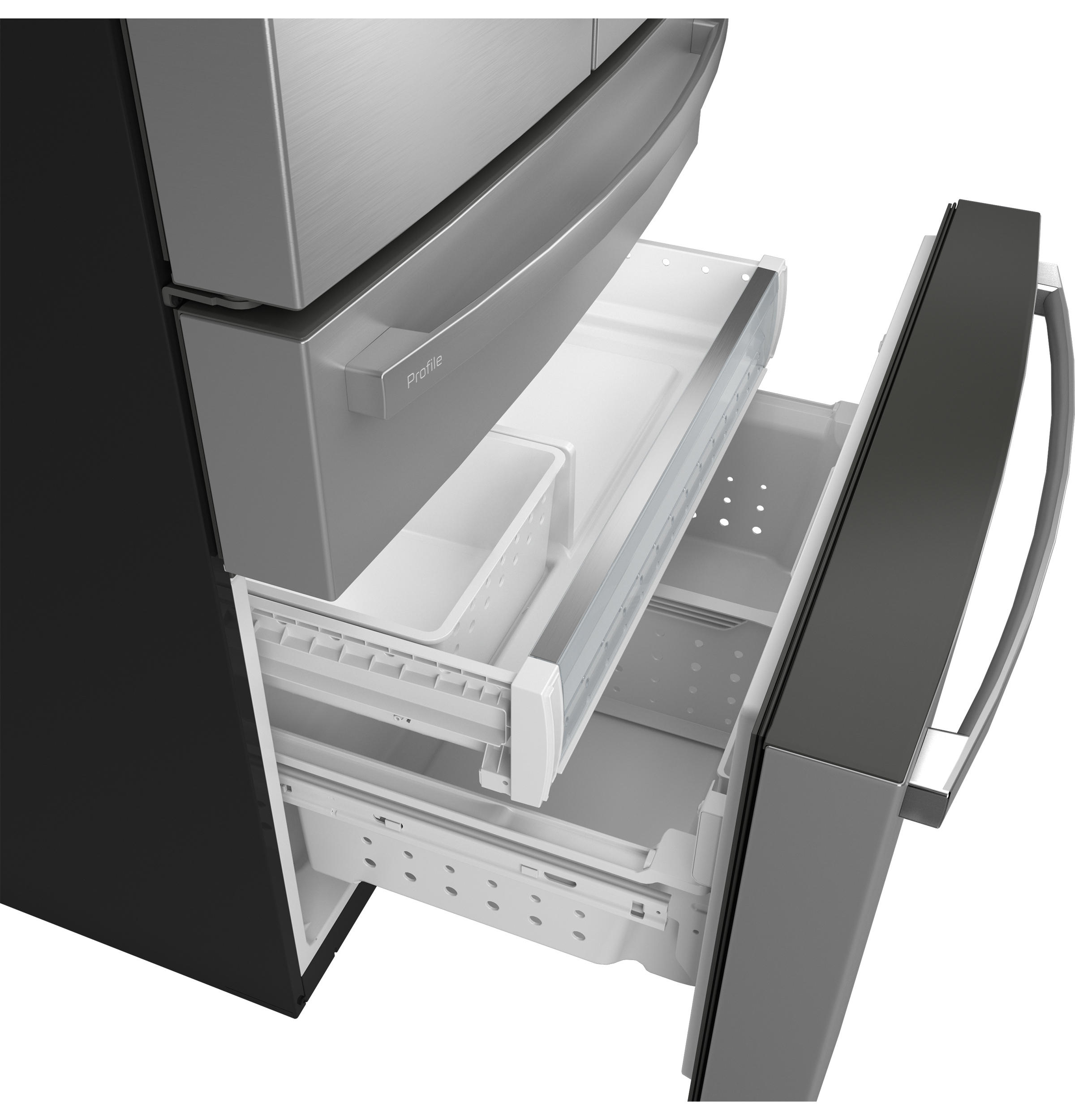 29 Cu. Ft. Smart Fingerprint Resistant 4-Door French-Door Refrigerator with Door In Door PGD29BYTFS