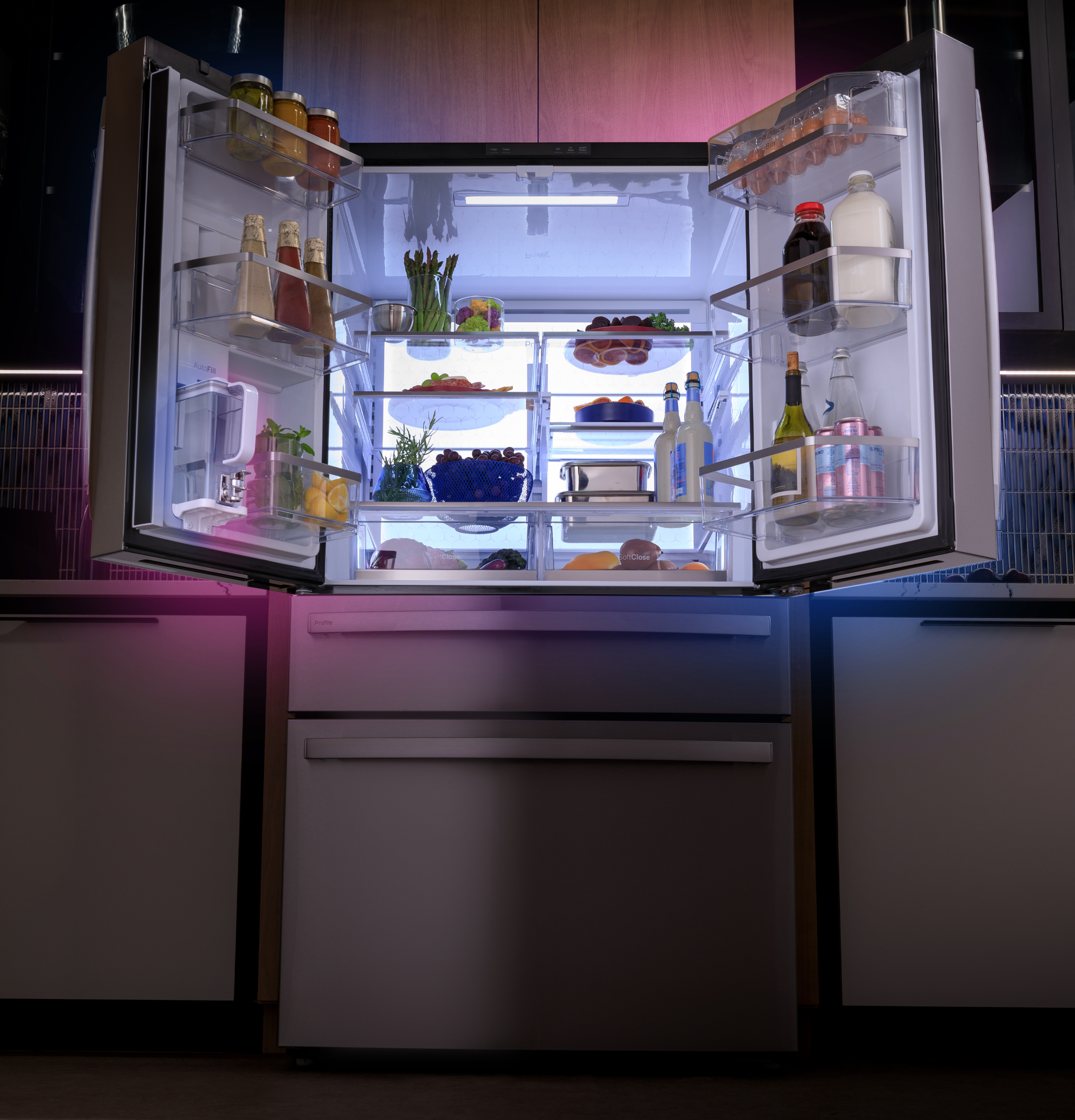 28.7 Cu. Ft. Smart Fingerprint Resistant 4-Door French-Door Refrigerator With Dual-Dispense AutoFill Pitcher PGE29BYTFS