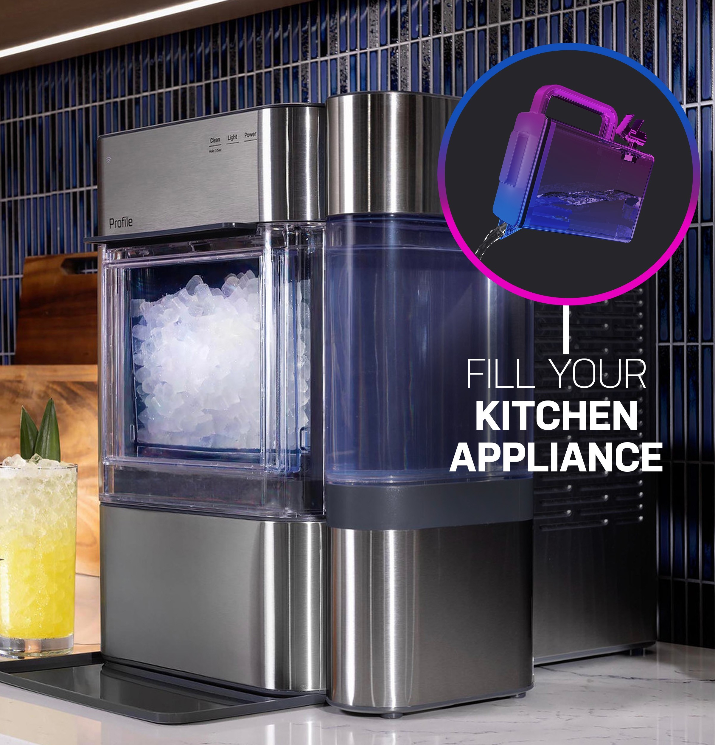 28.7 Cu. Ft. Smart Fingerprint Resistant 4-Door French-Door Refrigerator With Dual-Dispense AutoFill Pitcher PGE29BYTFS