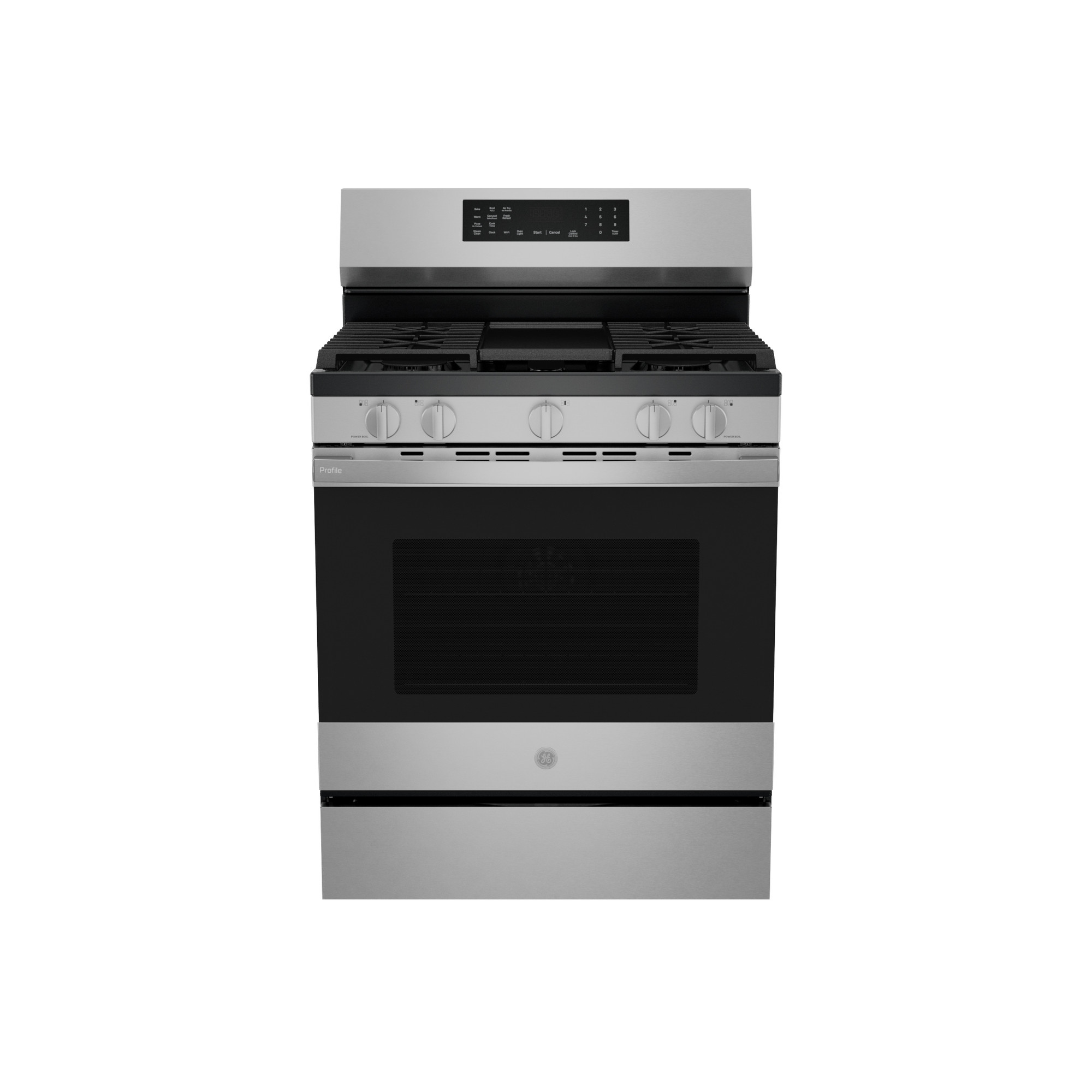 30” Smart Free-Standing Gas Convection Range with No Preheat Air Fry and EasyWash Oven Tray PGF700AYFS