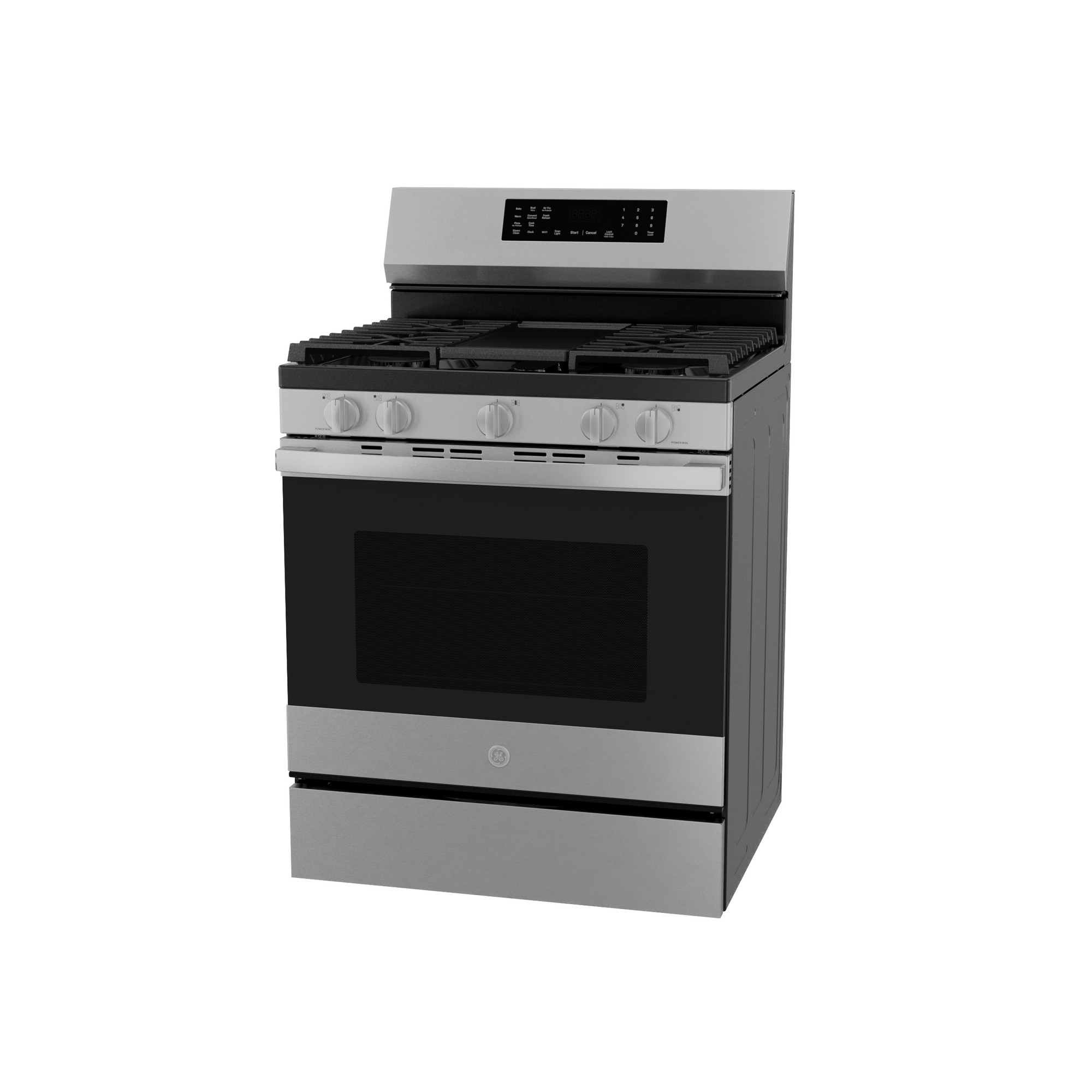 30” Smart Free-Standing Gas Convection Range with No Preheat Air Fry and EasyWash Oven Tray PGF700AYFS