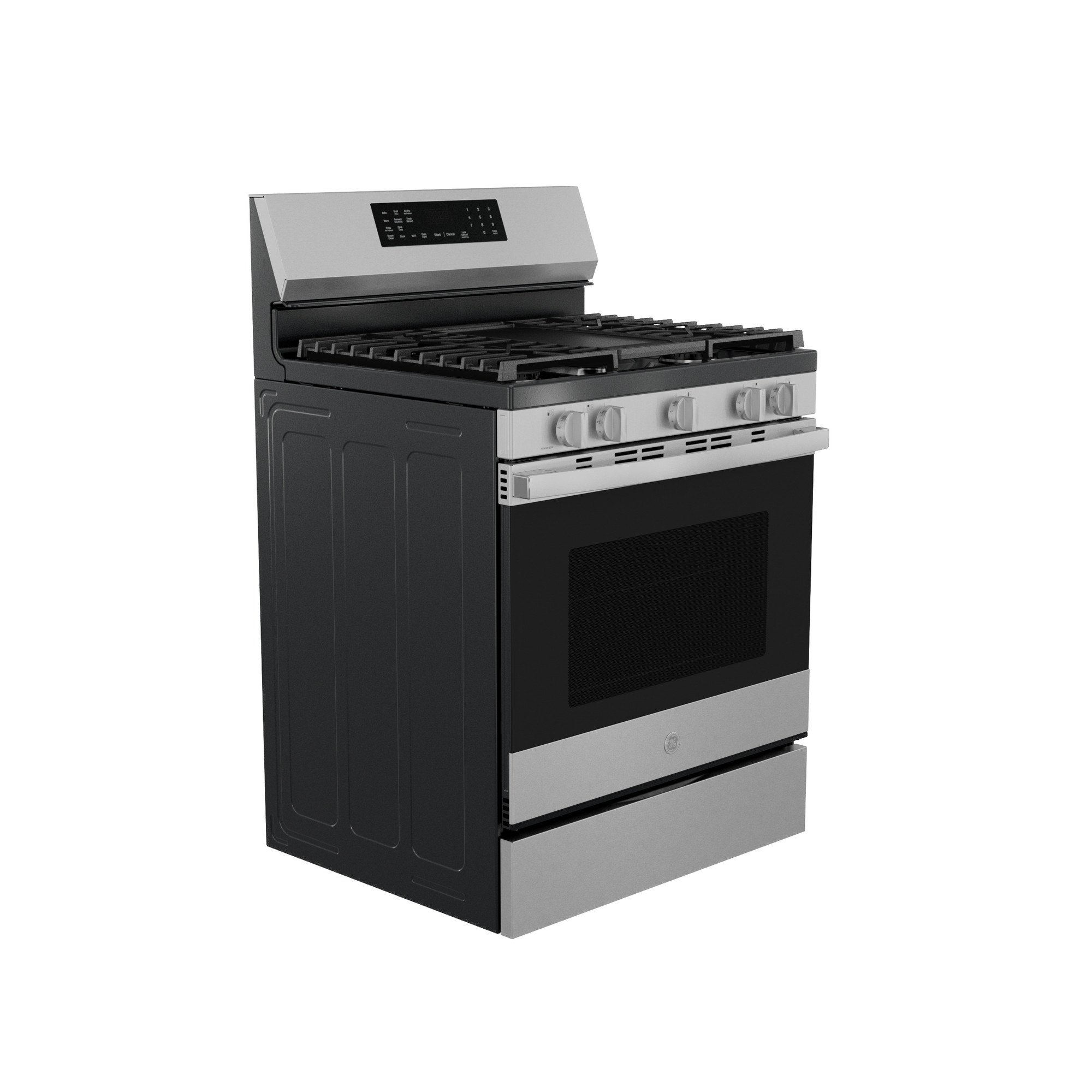 30” Smart Free-Standing Gas Convection Range with No Preheat Air Fry and EasyWash Oven Tray PGF700AYFS