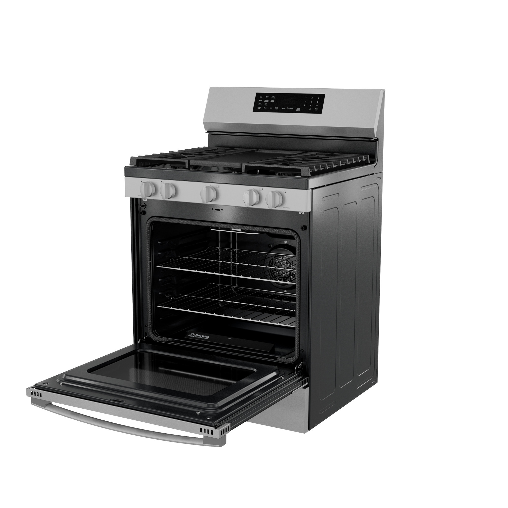 30” Smart Free-Standing Gas Convection Range with No Preheat Air Fry and EasyWash Oven Tray PGF700AYFS