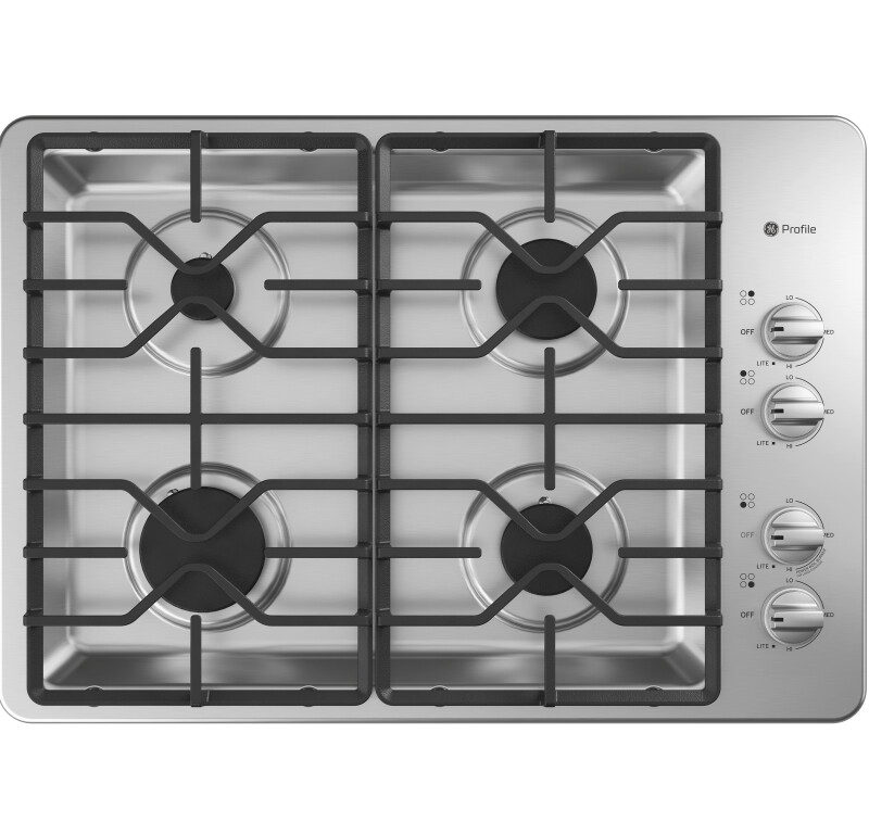 30" Built-In Gas Cooktop with Dishwasher-Safe Grates PGP6030STSS