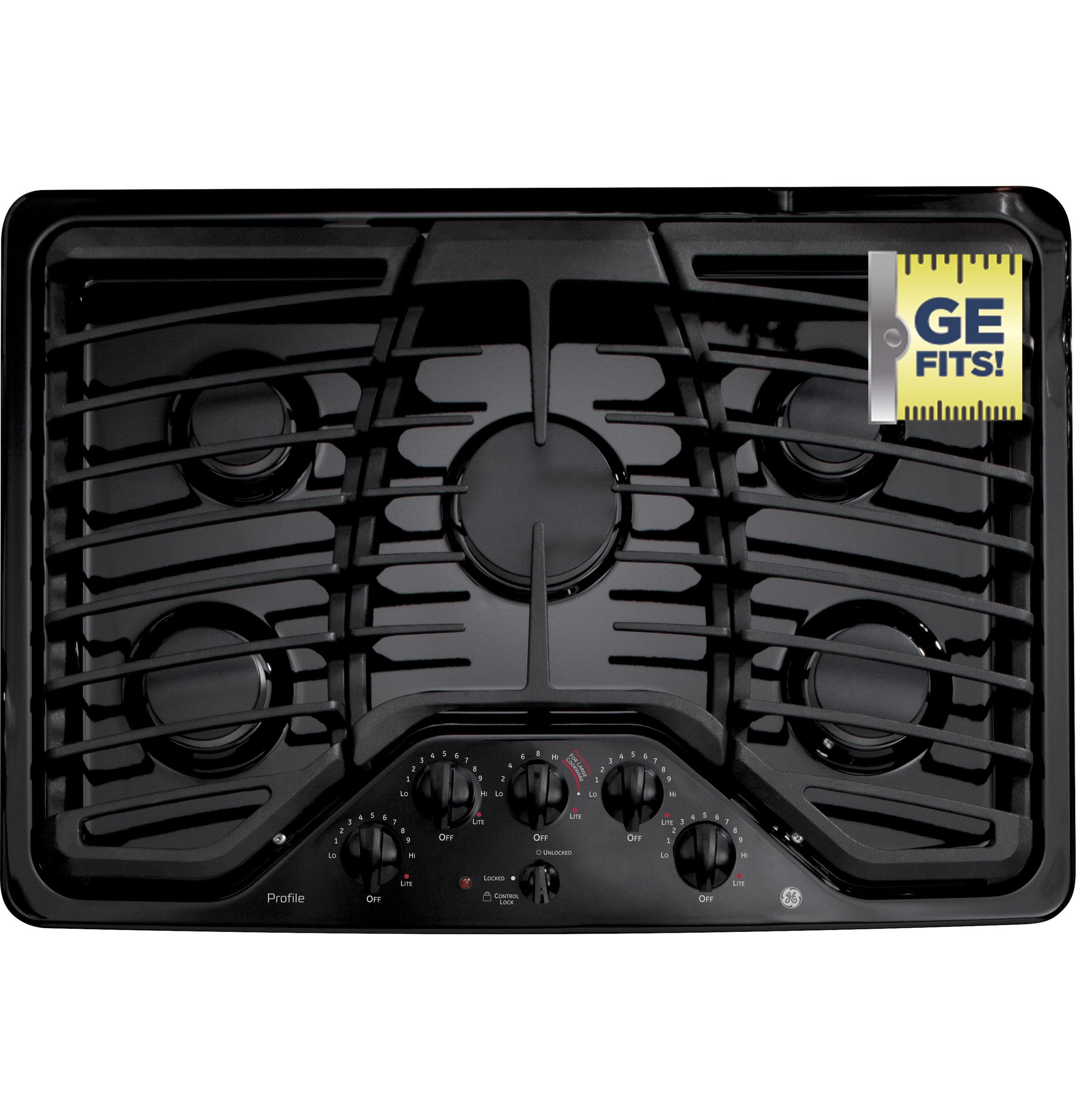GE Profile Series 30" Built-In Gas Cooktop Black PGP953DETBB Picture 1