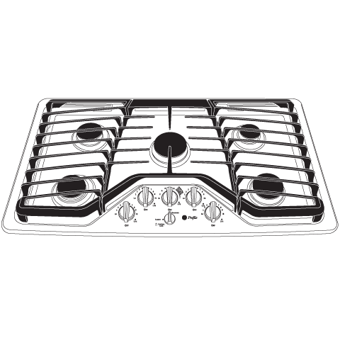 Series 36" Built-In Gas Cooktop PGP976DETWW