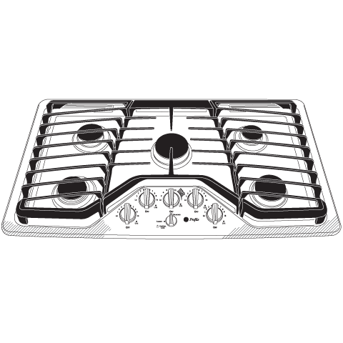 Series 36" Built-In Gas Cooktop PGP976SETSS