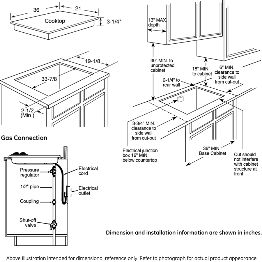 Series 36" Built-In Gas Cooktop PGP976SETSS