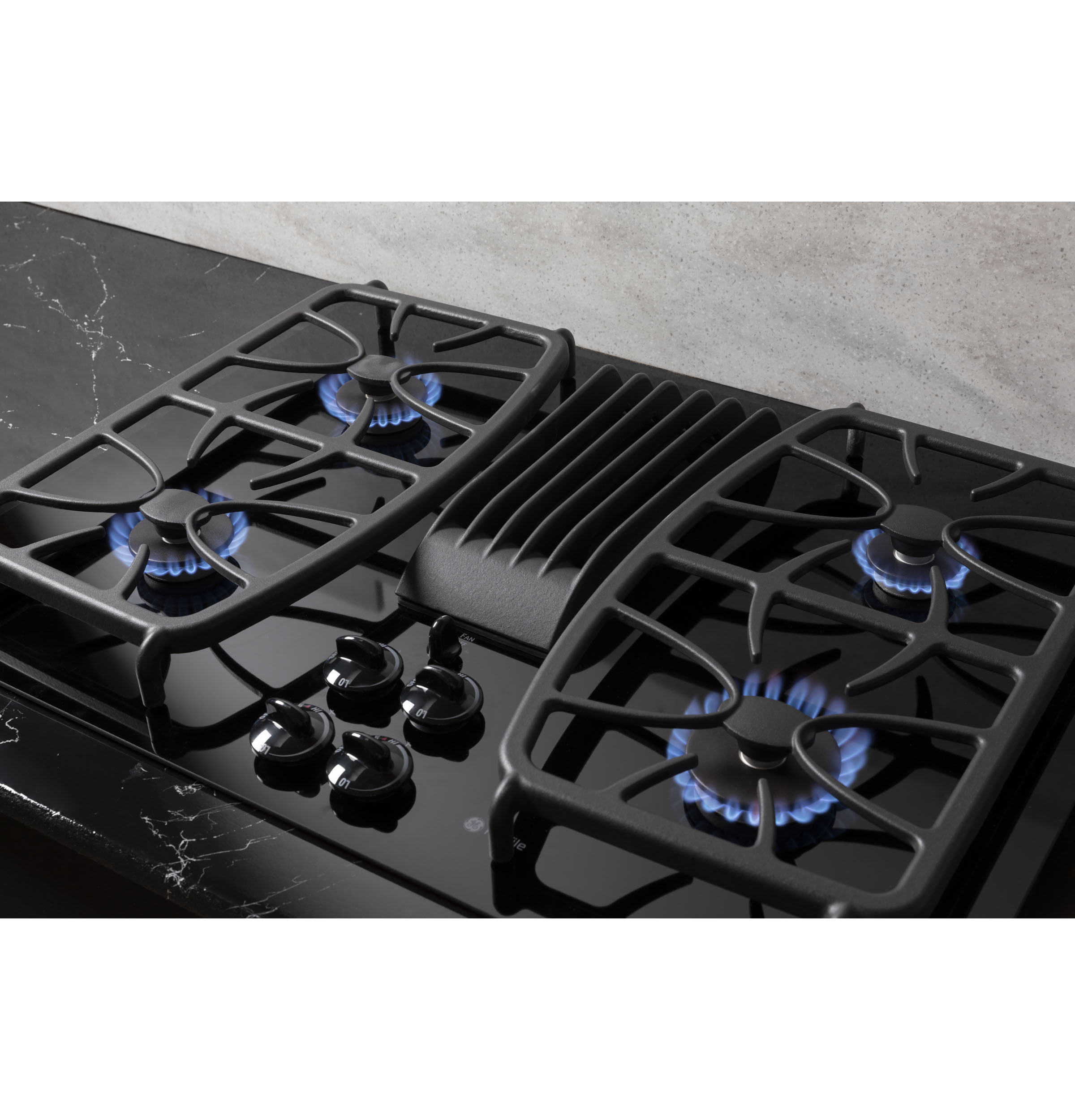 30" Built-In Gas Downdraft Cooktop PGP9830DRBB