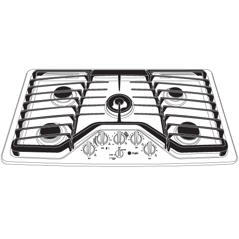 Series 36" Built-In Gas Cooktop PGP986SETSS