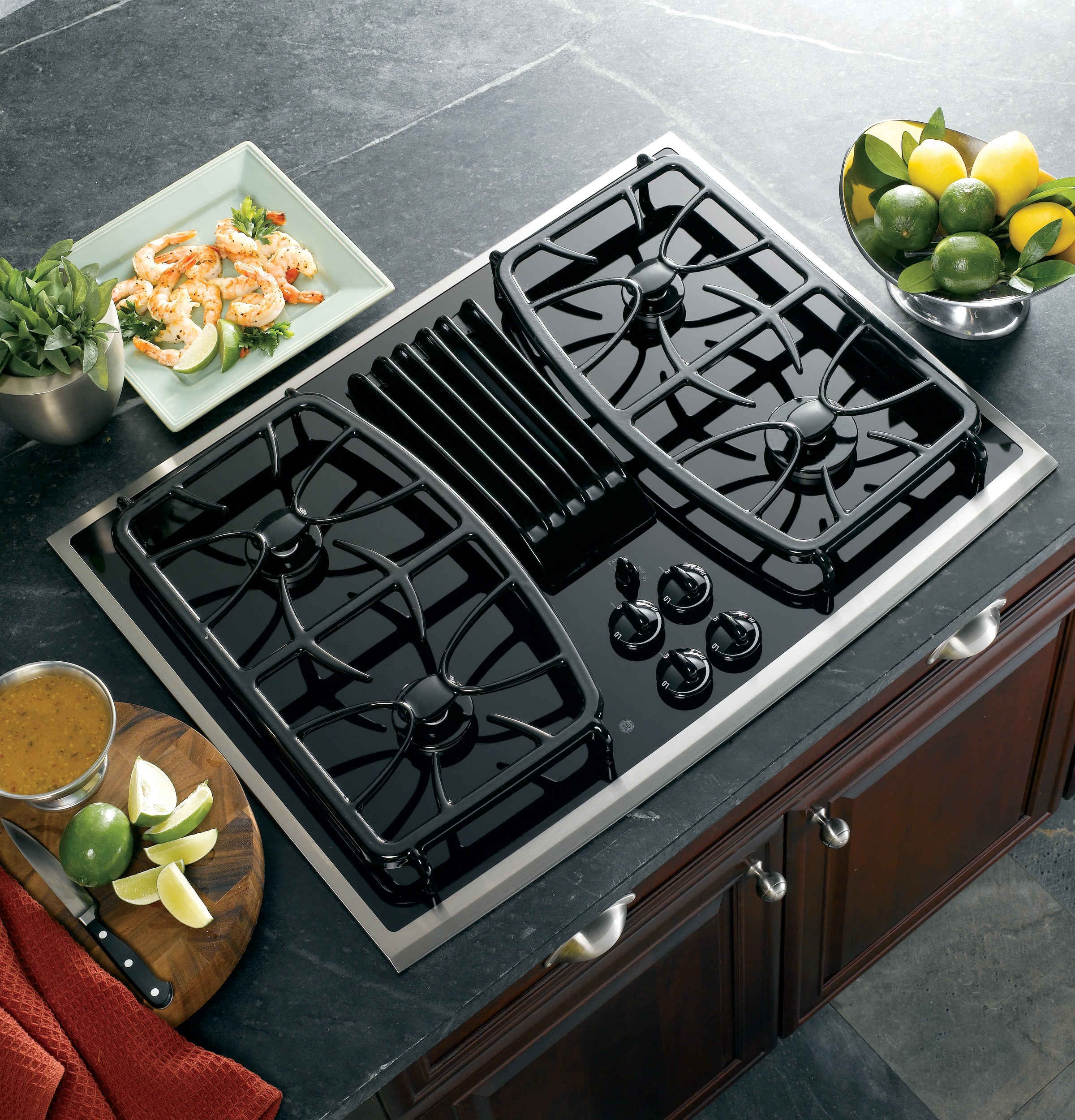Series 30" Built-In Gas Downdraft Cooktop PGP989SNSS