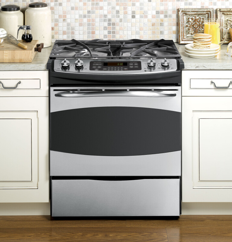 GE Profile 30" Slide-In Gas Range Stainless Steel PGS908SEPSS Picture 1