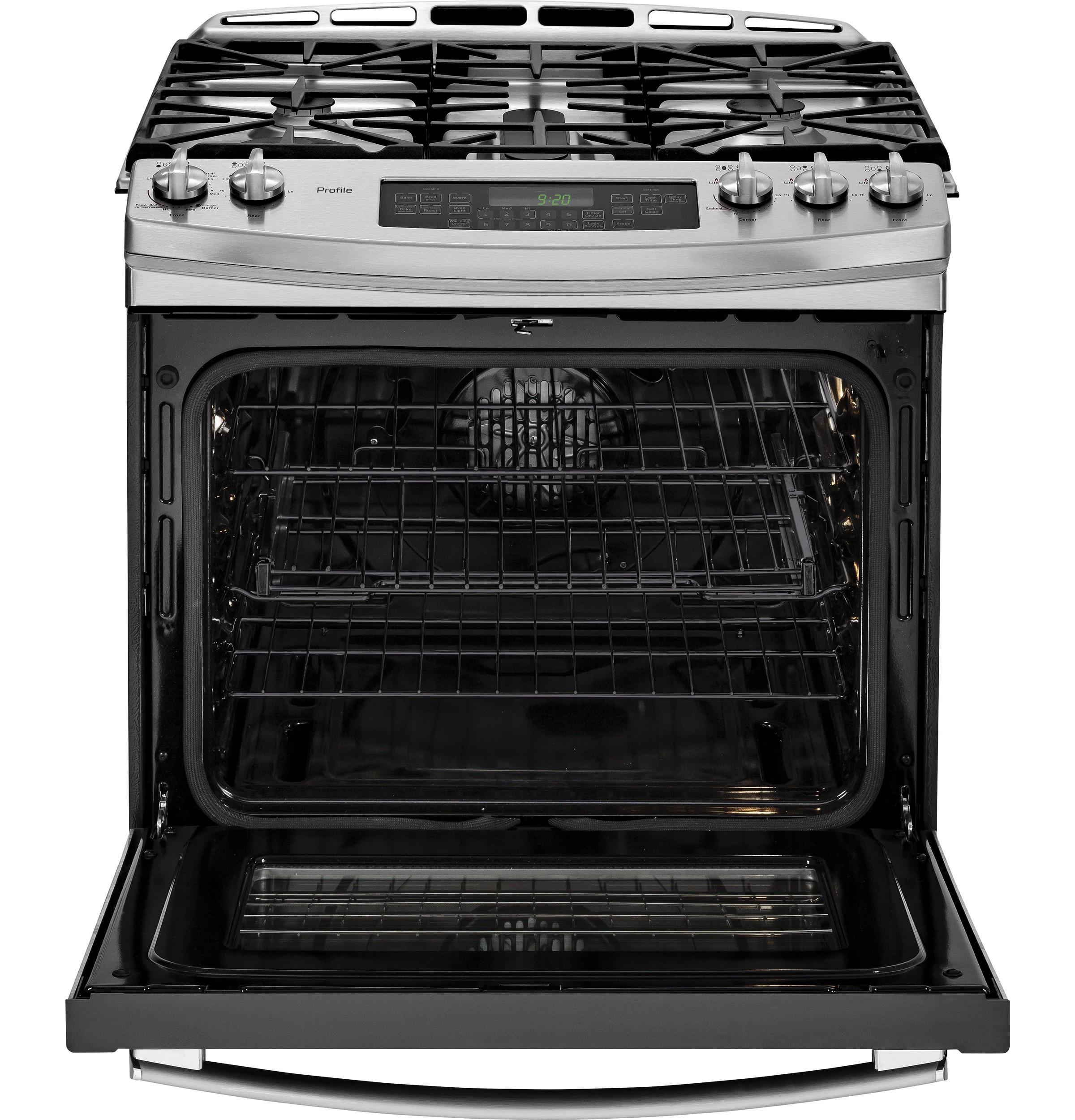 Series 30" Slide-In Front Control Gas Range with Warming Drawer PGS920SEFSS