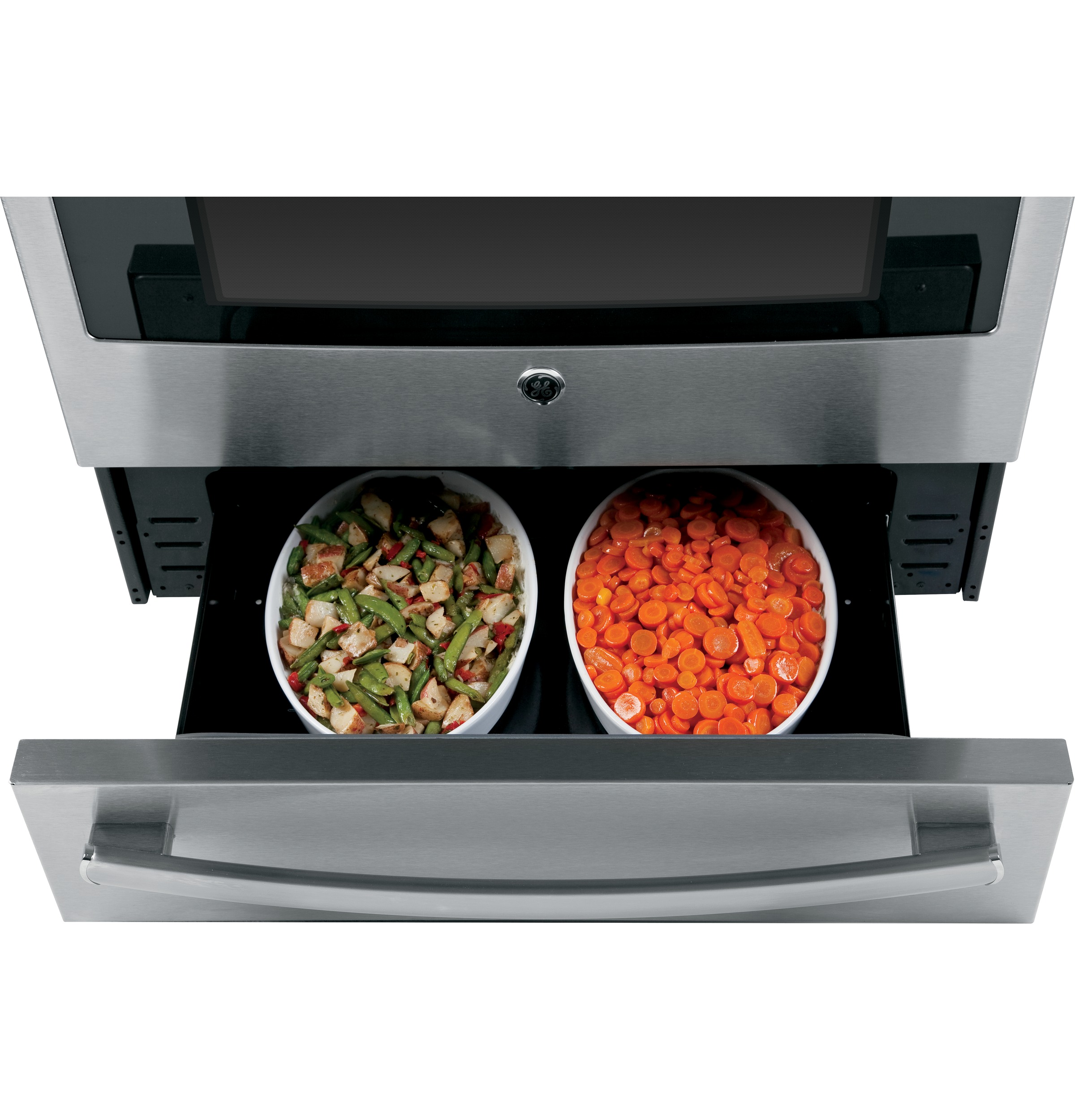 Series 30" Slide-In Front Control Gas Range with Warming Drawer PGS920SEFSS